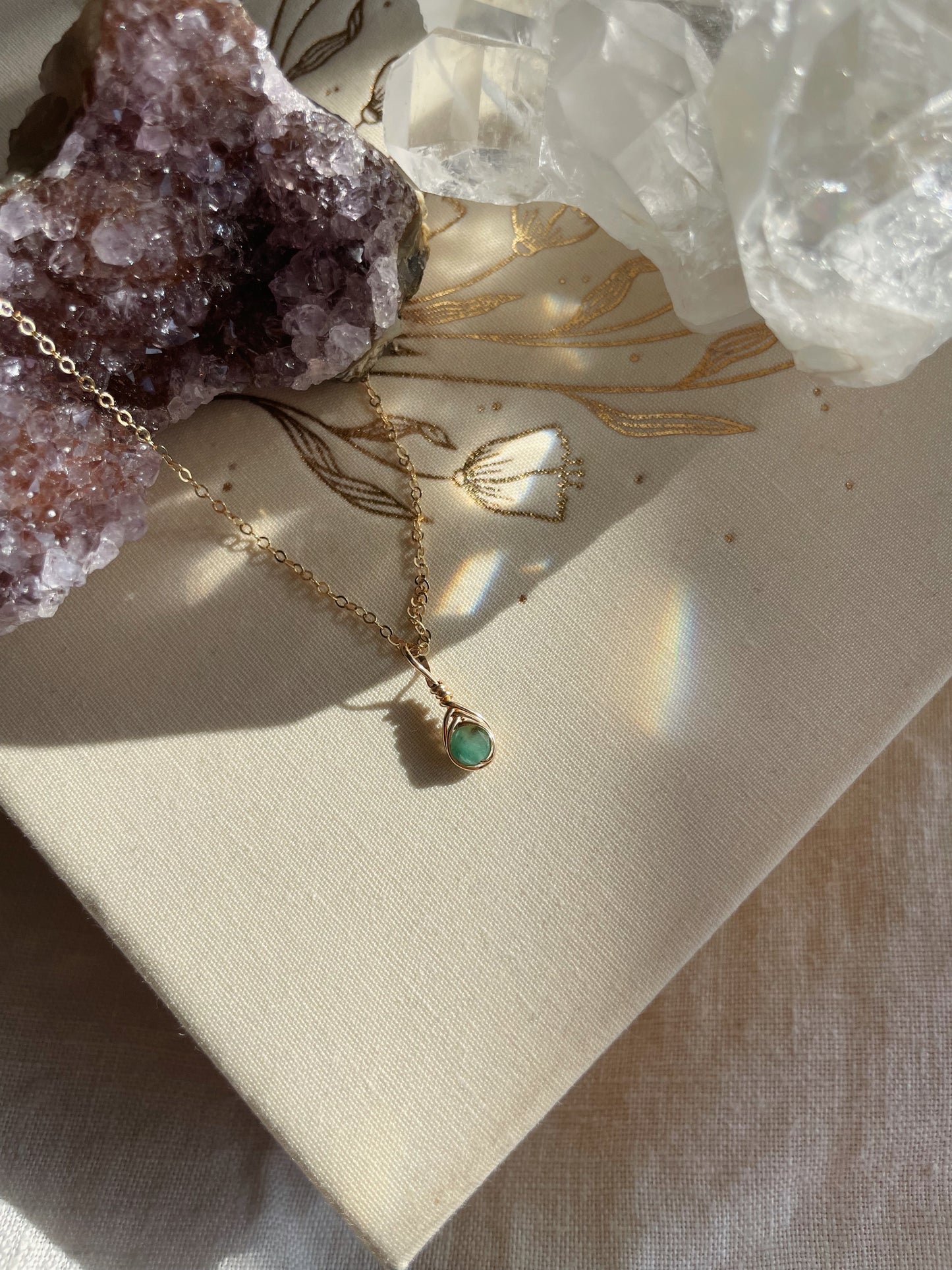 Birthstone Kotsubu Necklace | gold-filled