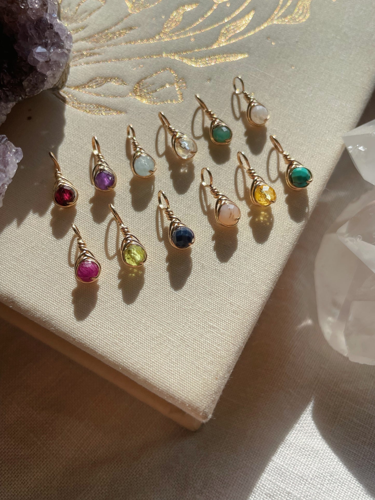 Birthstone Kotsubu Charm | gold-filled
