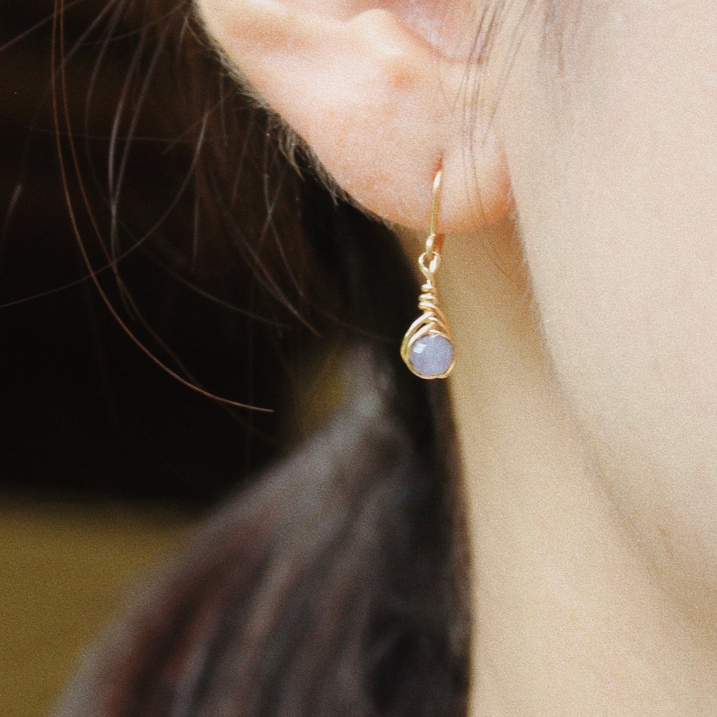 Birthstone Kotsubu Earrings | gold-filled
