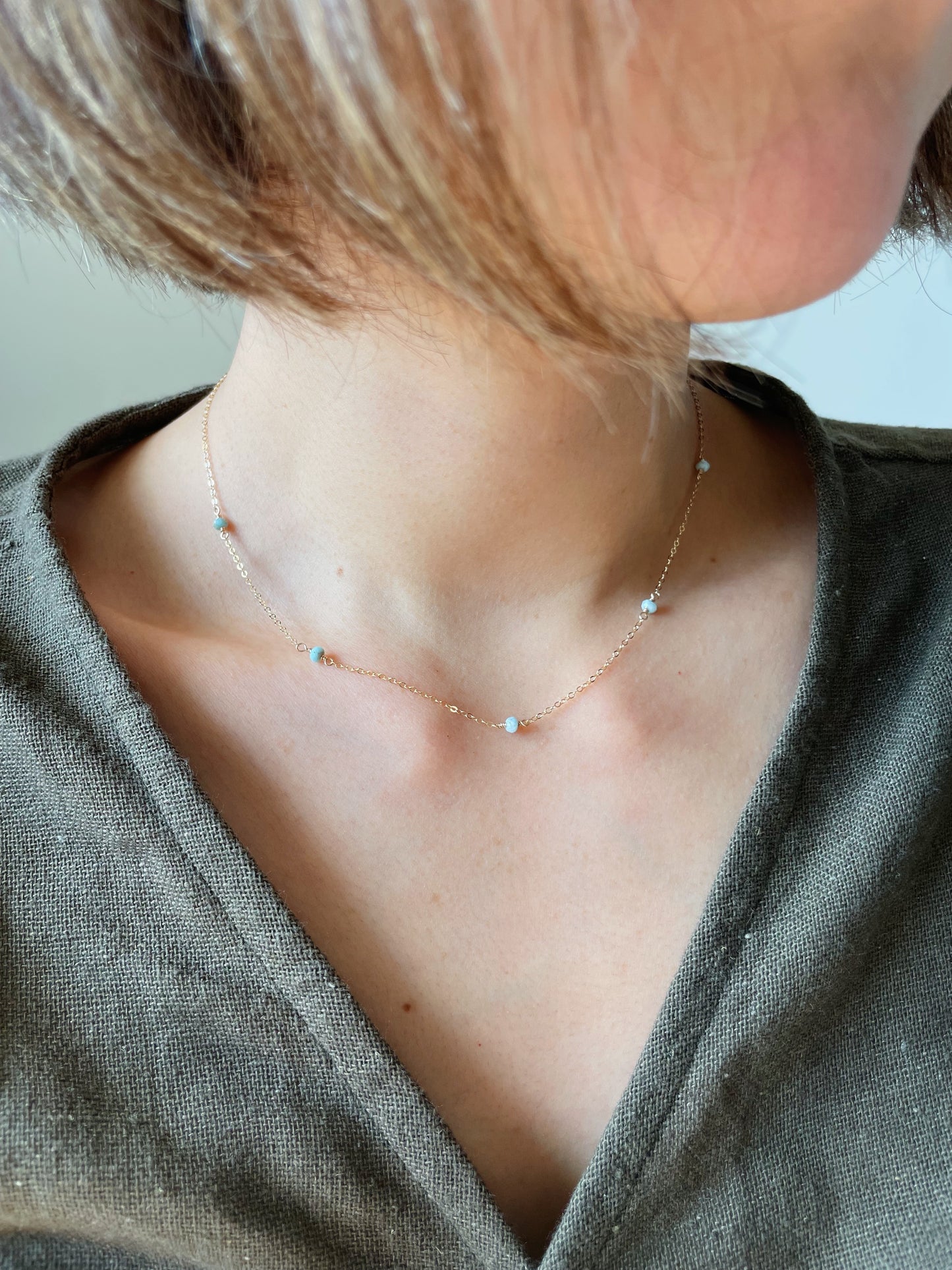 Stardust Necklace - Larimar