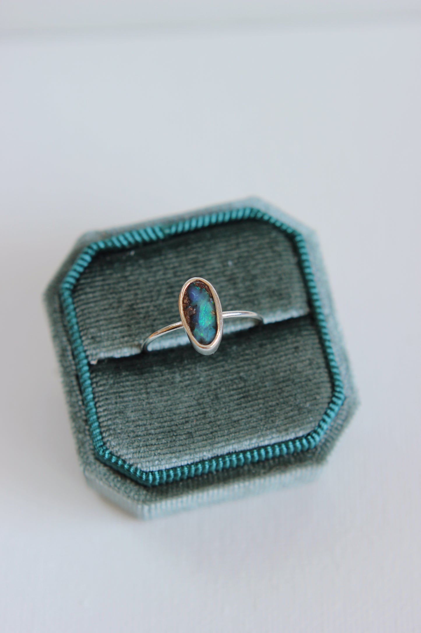 Boulder Opal Ring | silver | size 9