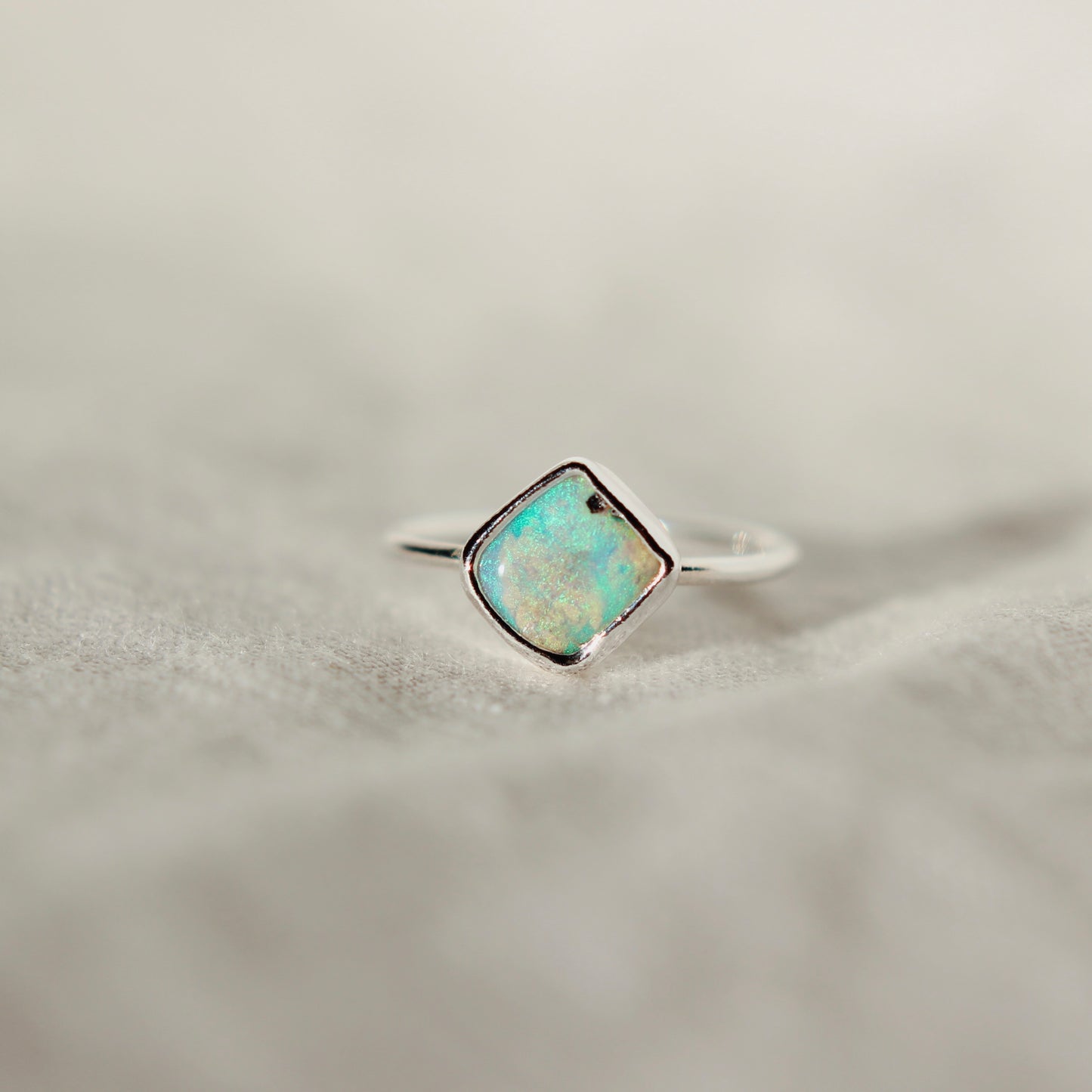 Lightning Ridge Opal Ring - Size 5.5