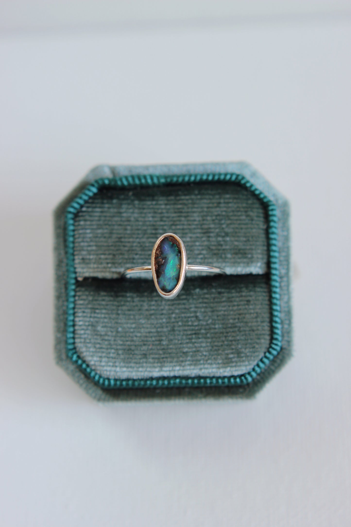 Boulder Opal Ring | silver | size 9
