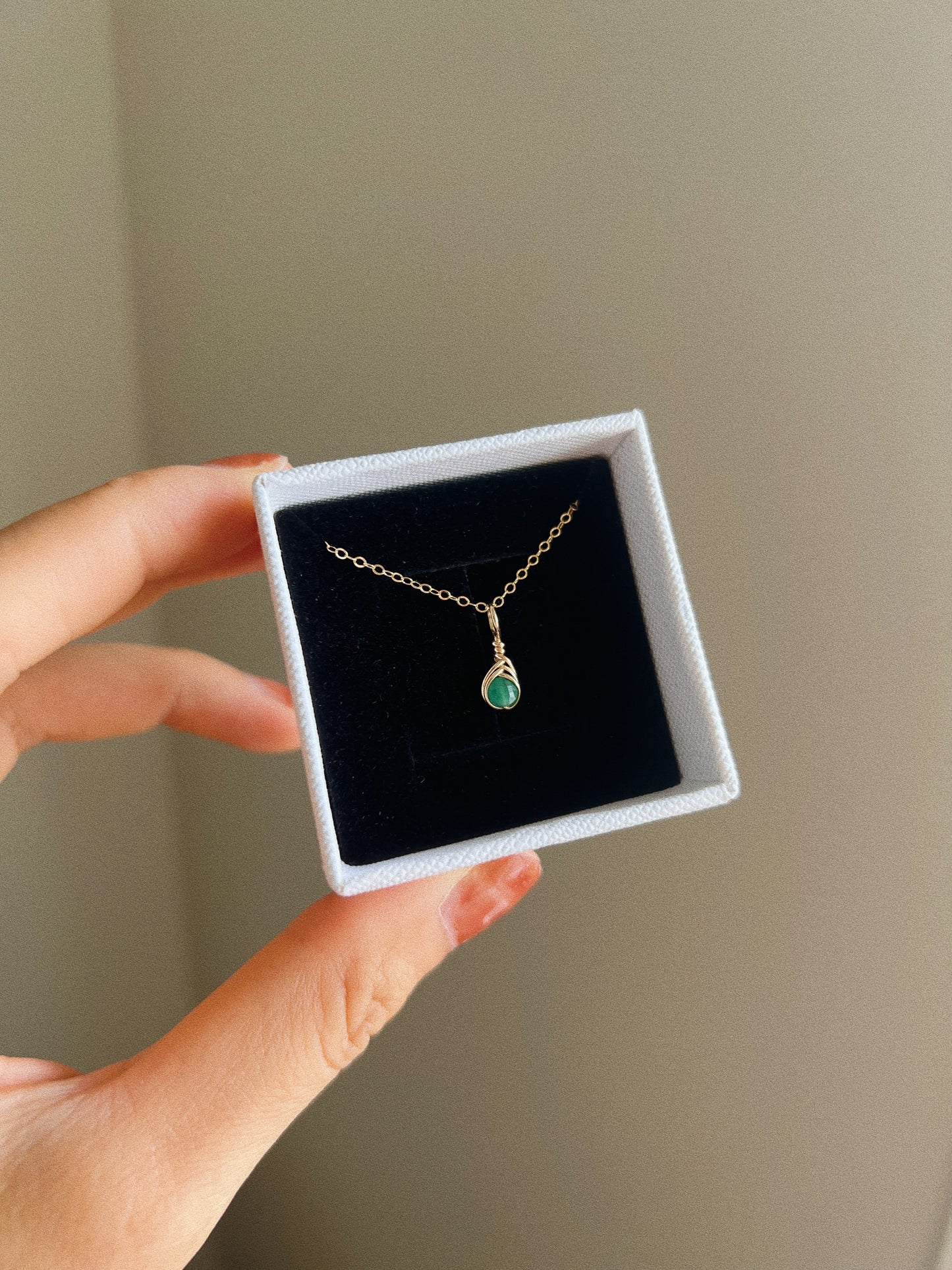 Birthstone Kotsubu Necklace | gold-filled