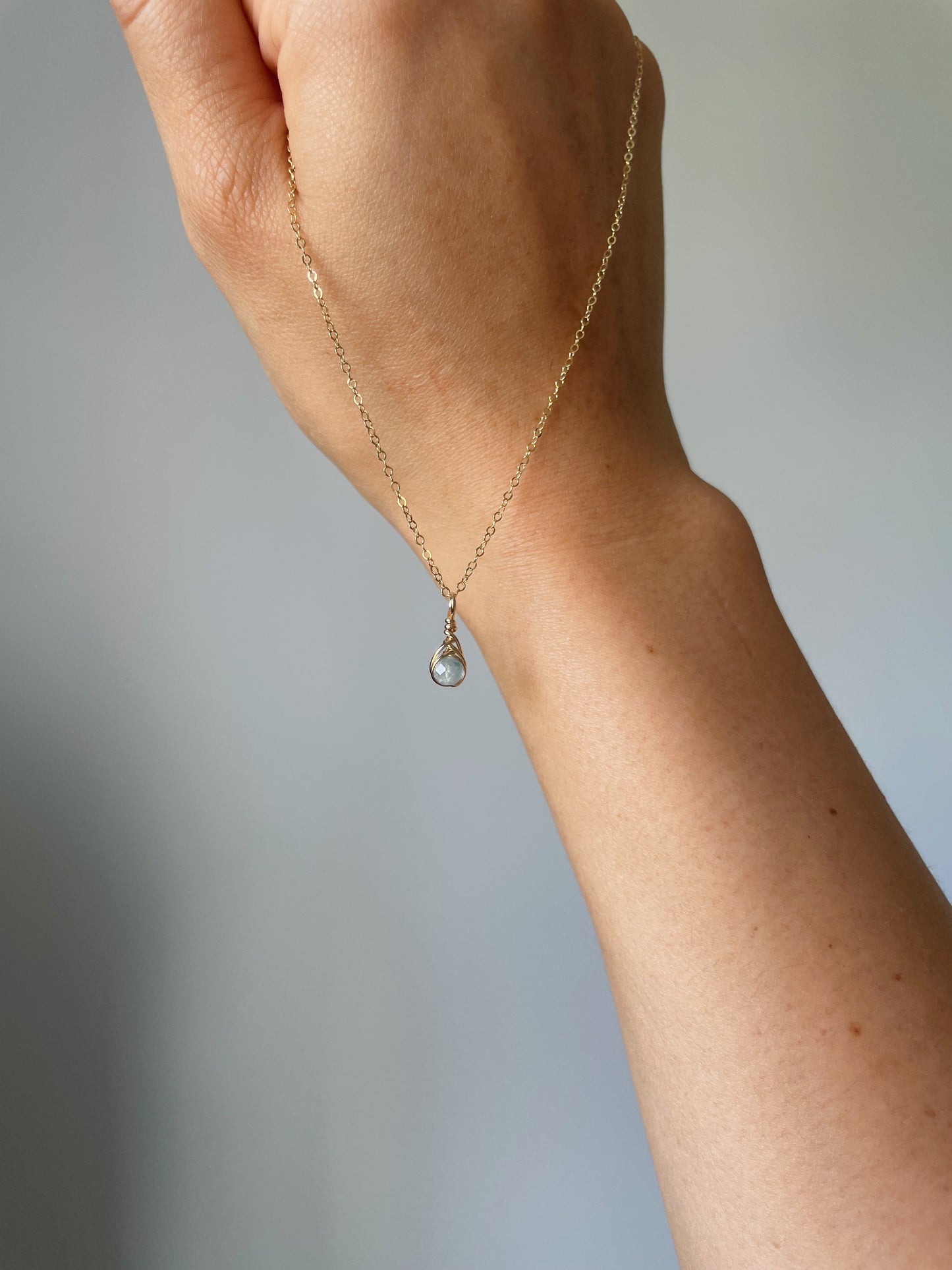 Birthstone Kotsubu Necklace | gold-filled