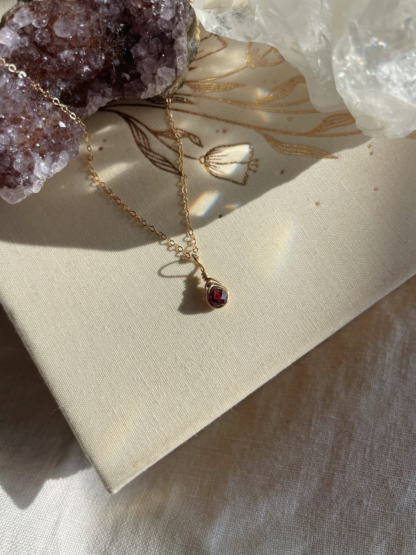 Birthstone Kotsubu Necklace | gold-filled