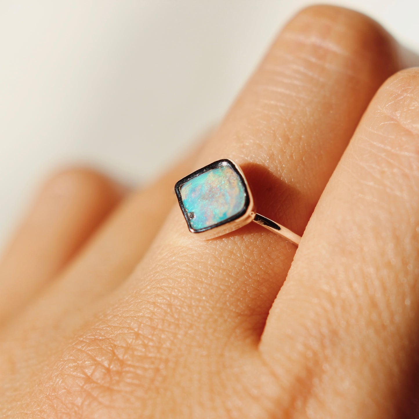 Lightning Ridge Opal Ring - Size 5.5