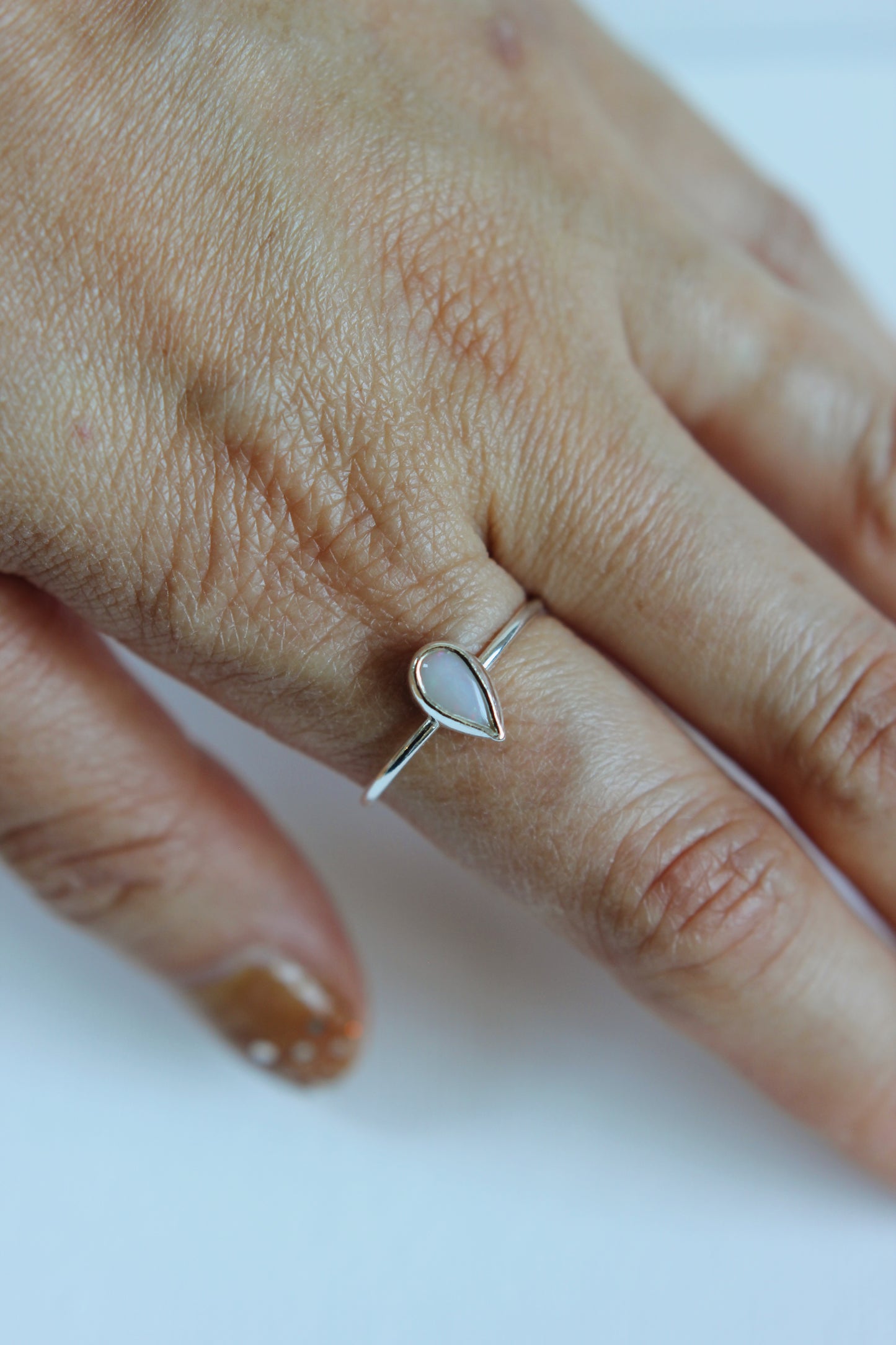 Lightning Ridge Opal Ring | silver | size 8
