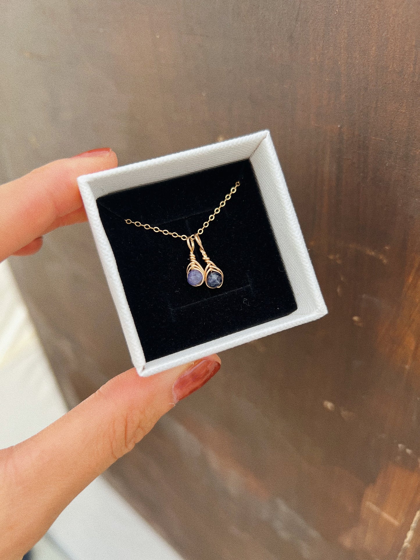 Birthstone Kotsubu Charm | gold-filled