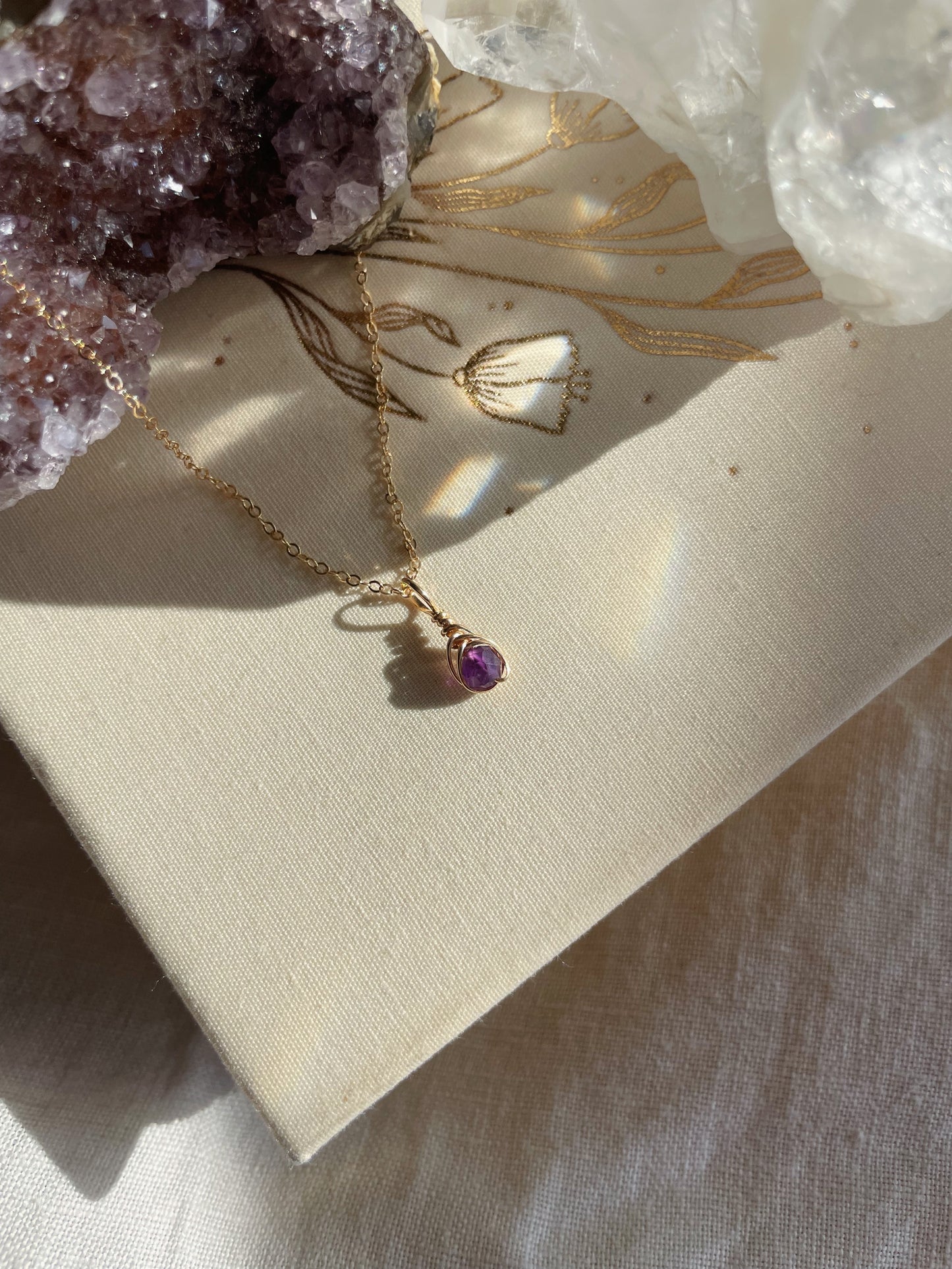 Birthstone Kotsubu Necklace | gold-filled