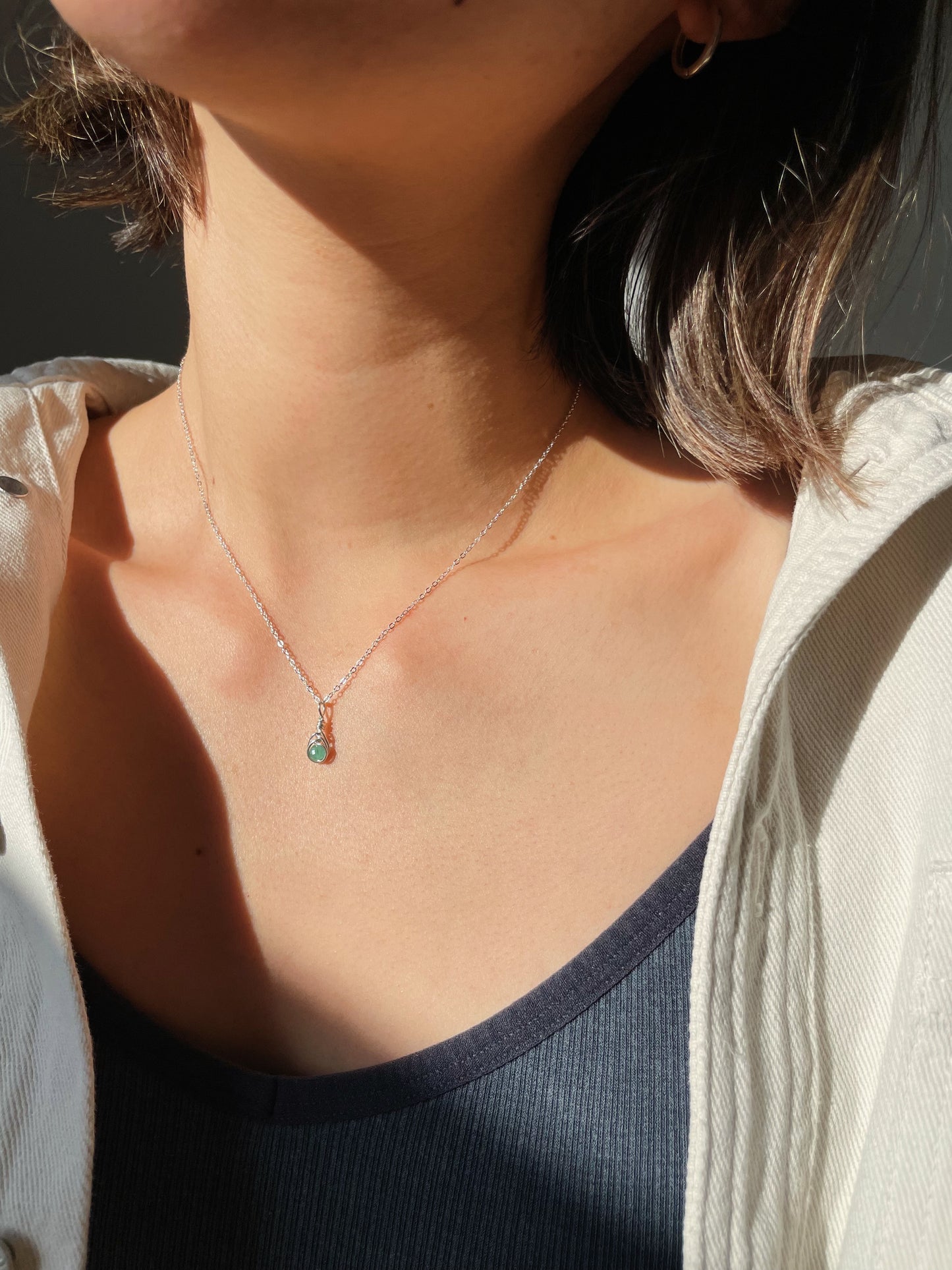 Birthstone Kotsubu Necklace | silver
