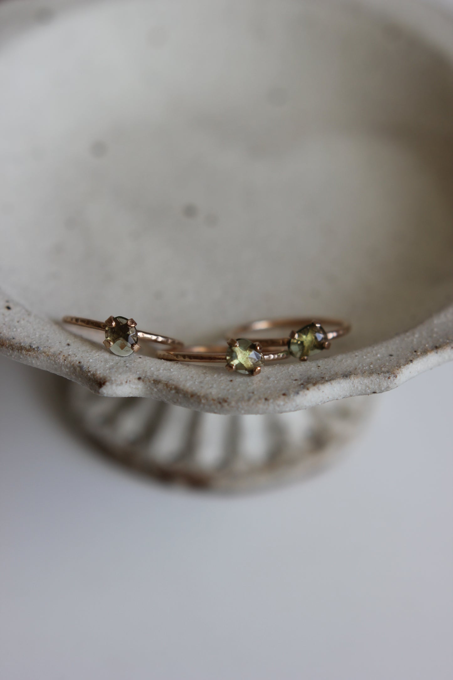 Moldavite Ring | gold-filled | size 7