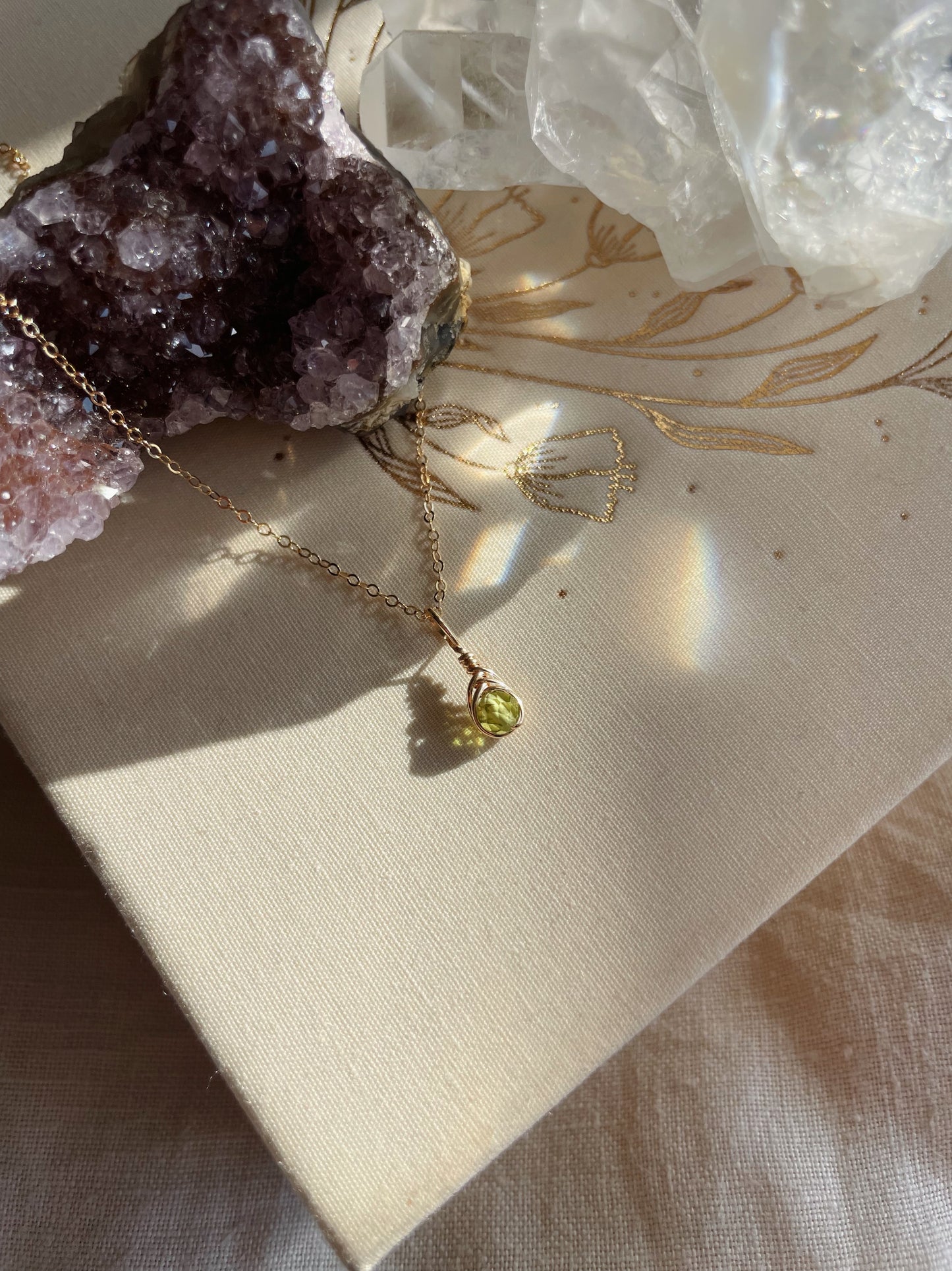 Birthstone Kotsubu Necklace | gold-filled
