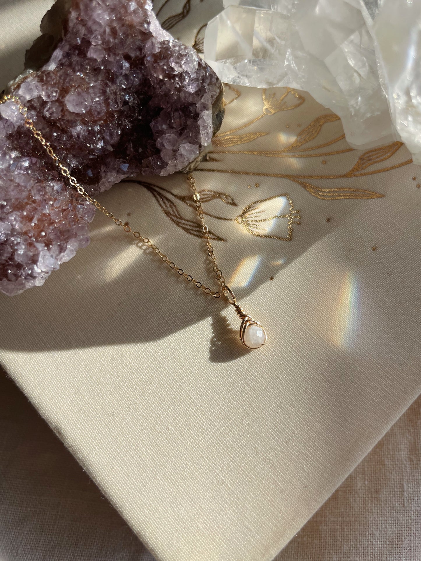 Birthstone Kotsubu Necklace | gold-filled