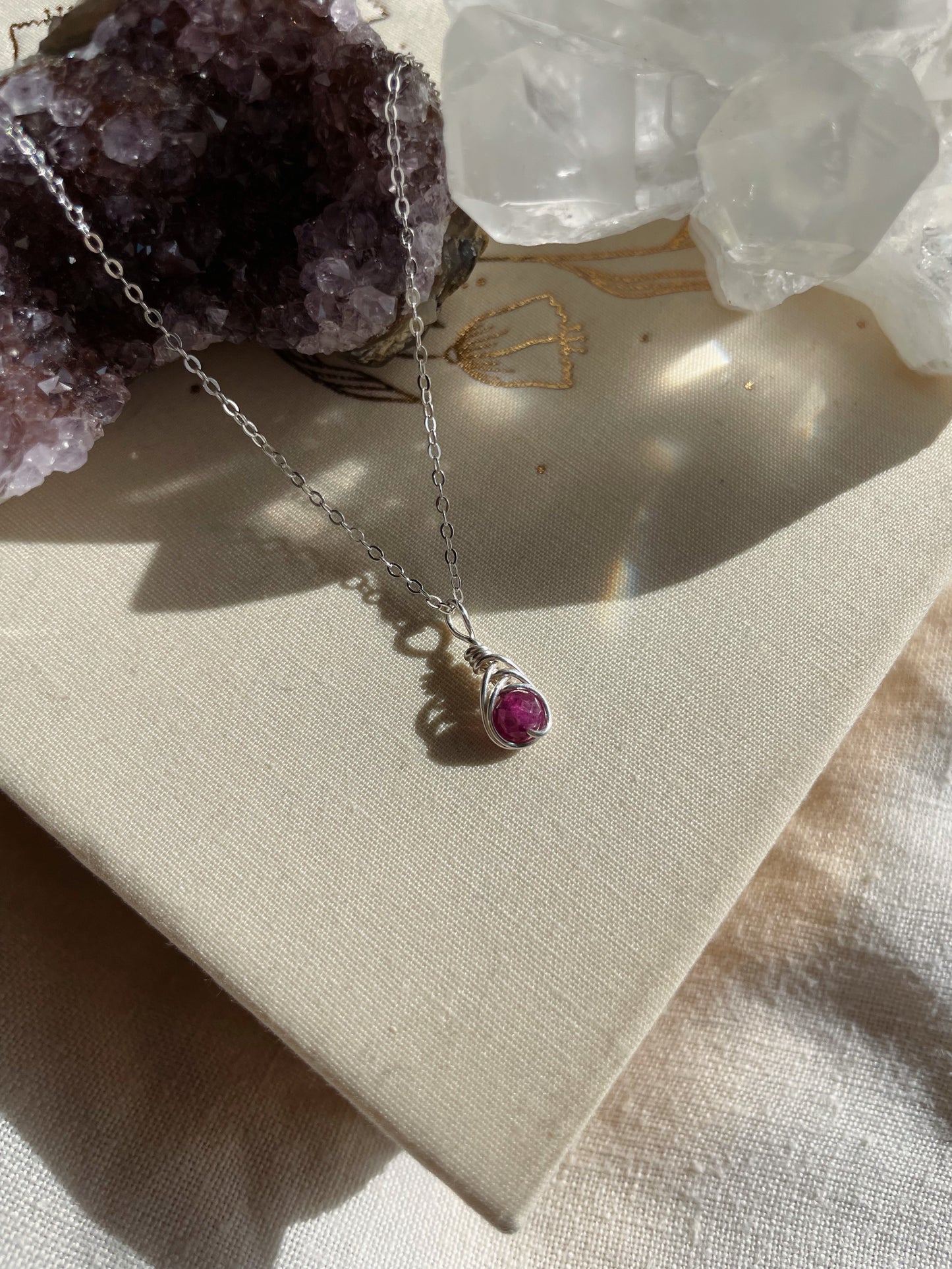 Birthstone Kotsubu Necklace | silver
