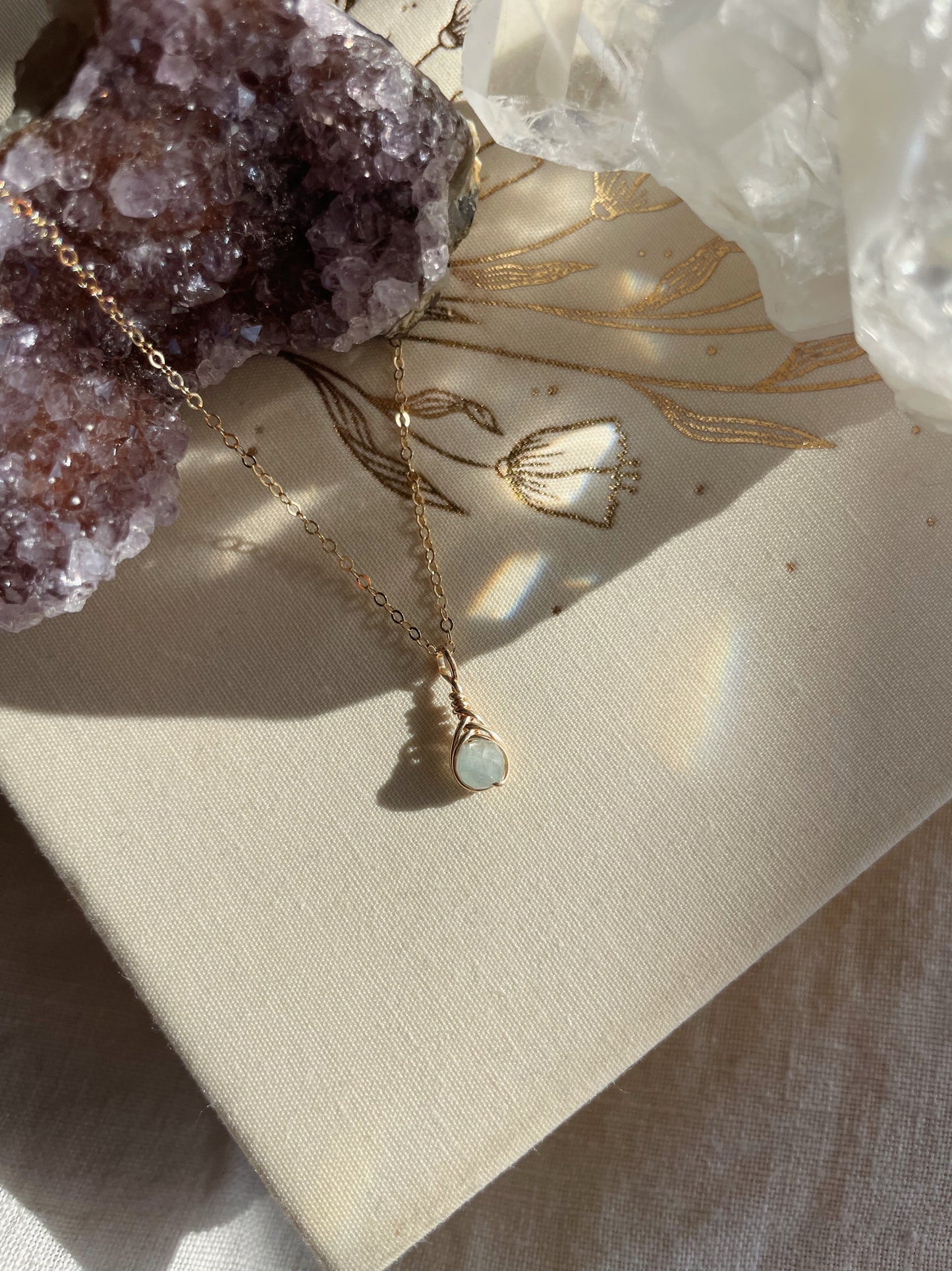 Birthstone Kotsubu Necklace | gold-filled