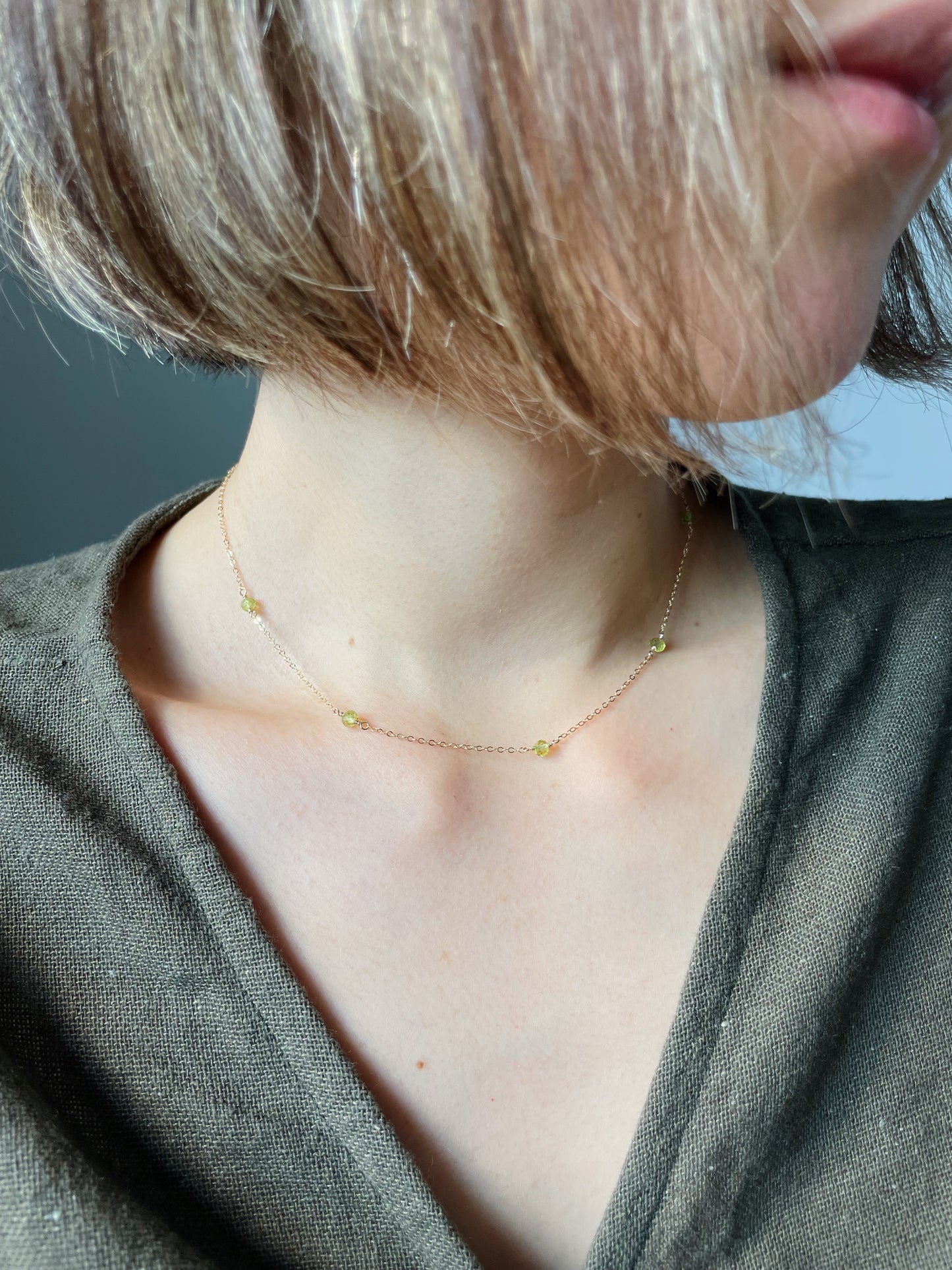 Stardust Necklace - Peridot