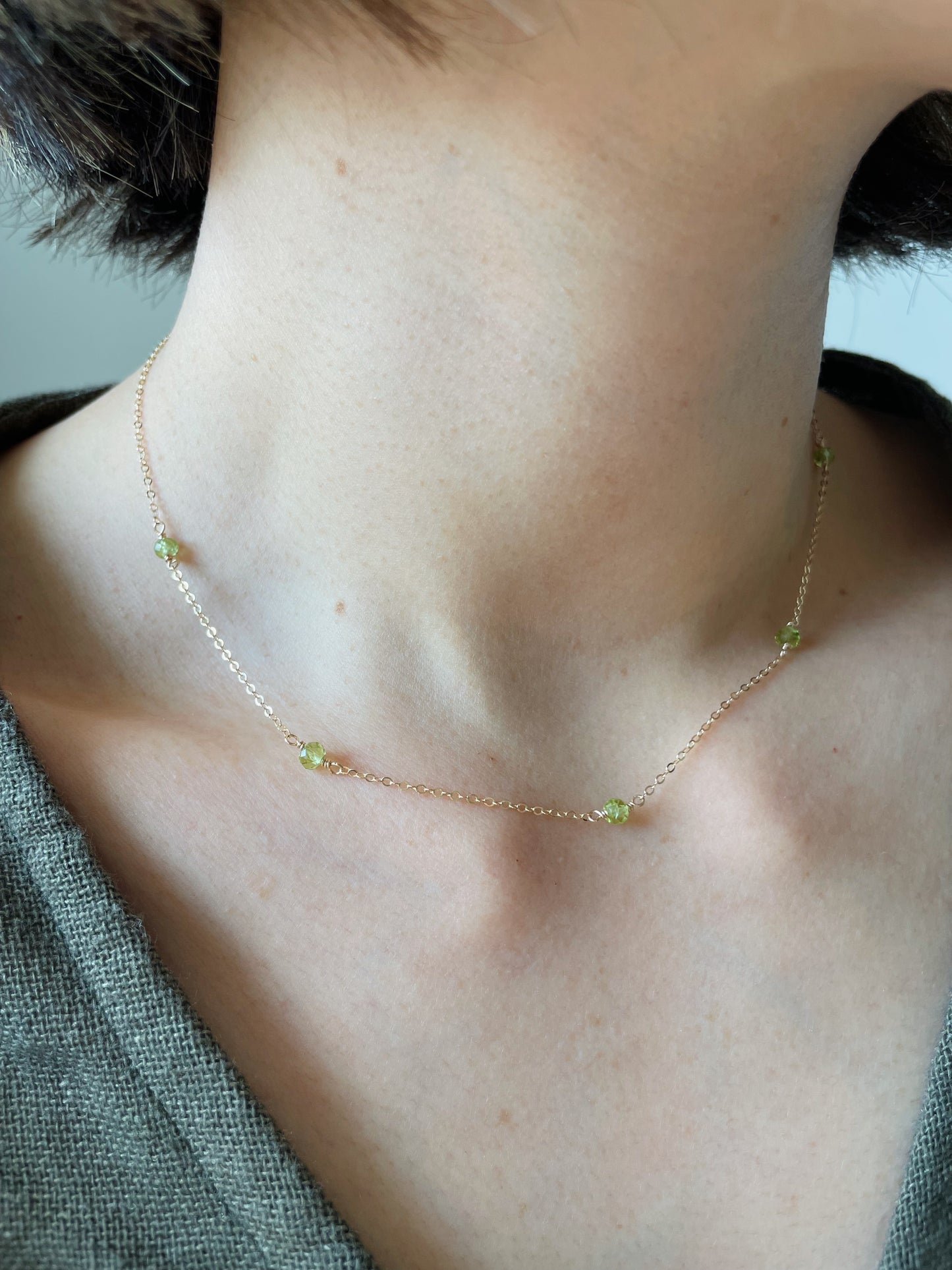 Stardust Necklace - Peridot