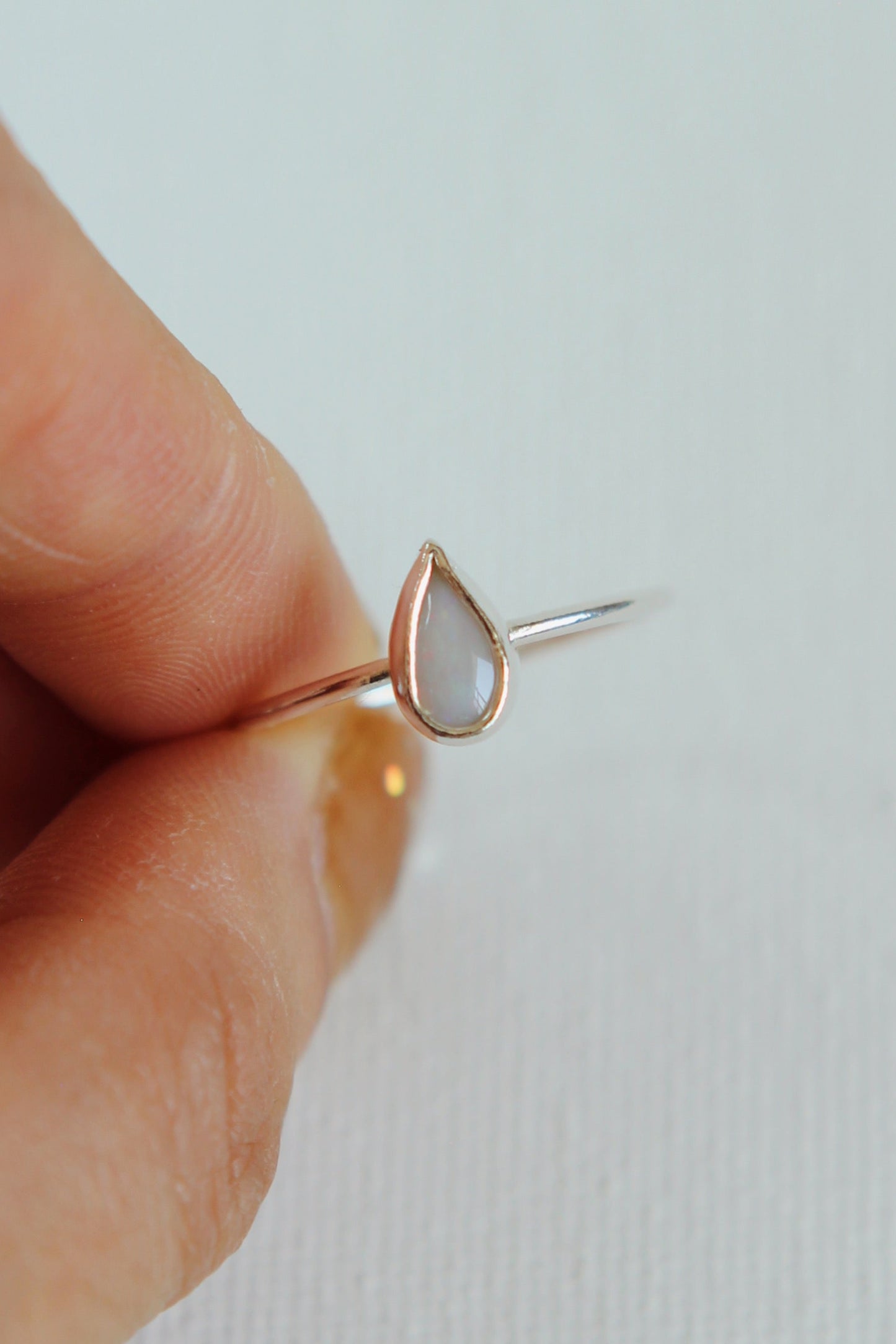 Lightning Ridge Opal Ring | silver | size 8