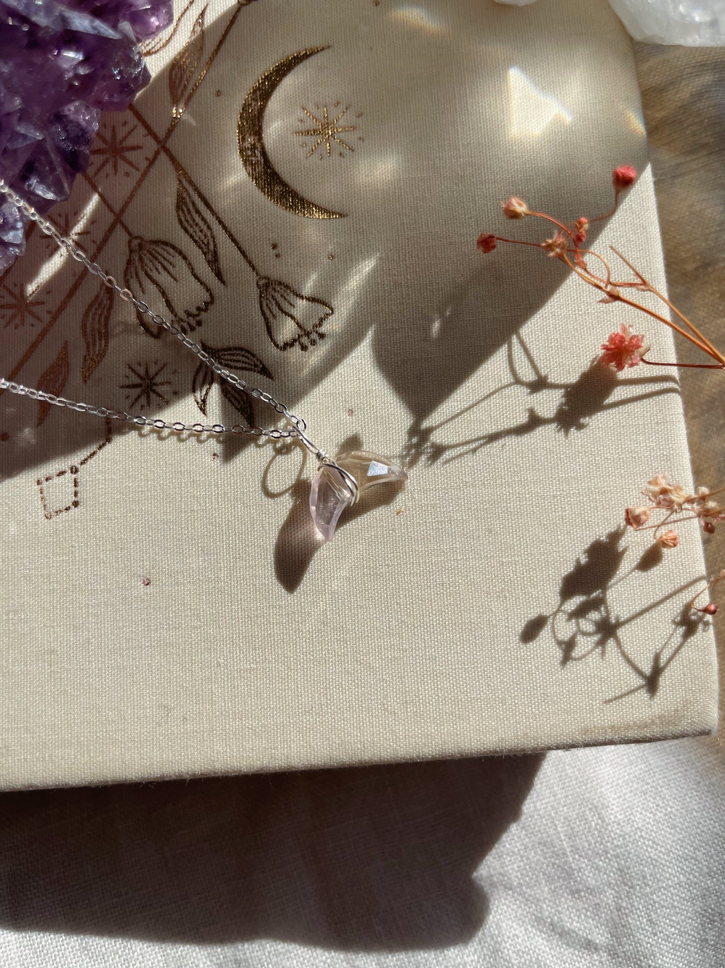 Crescent Moon Necklace | Ametrine