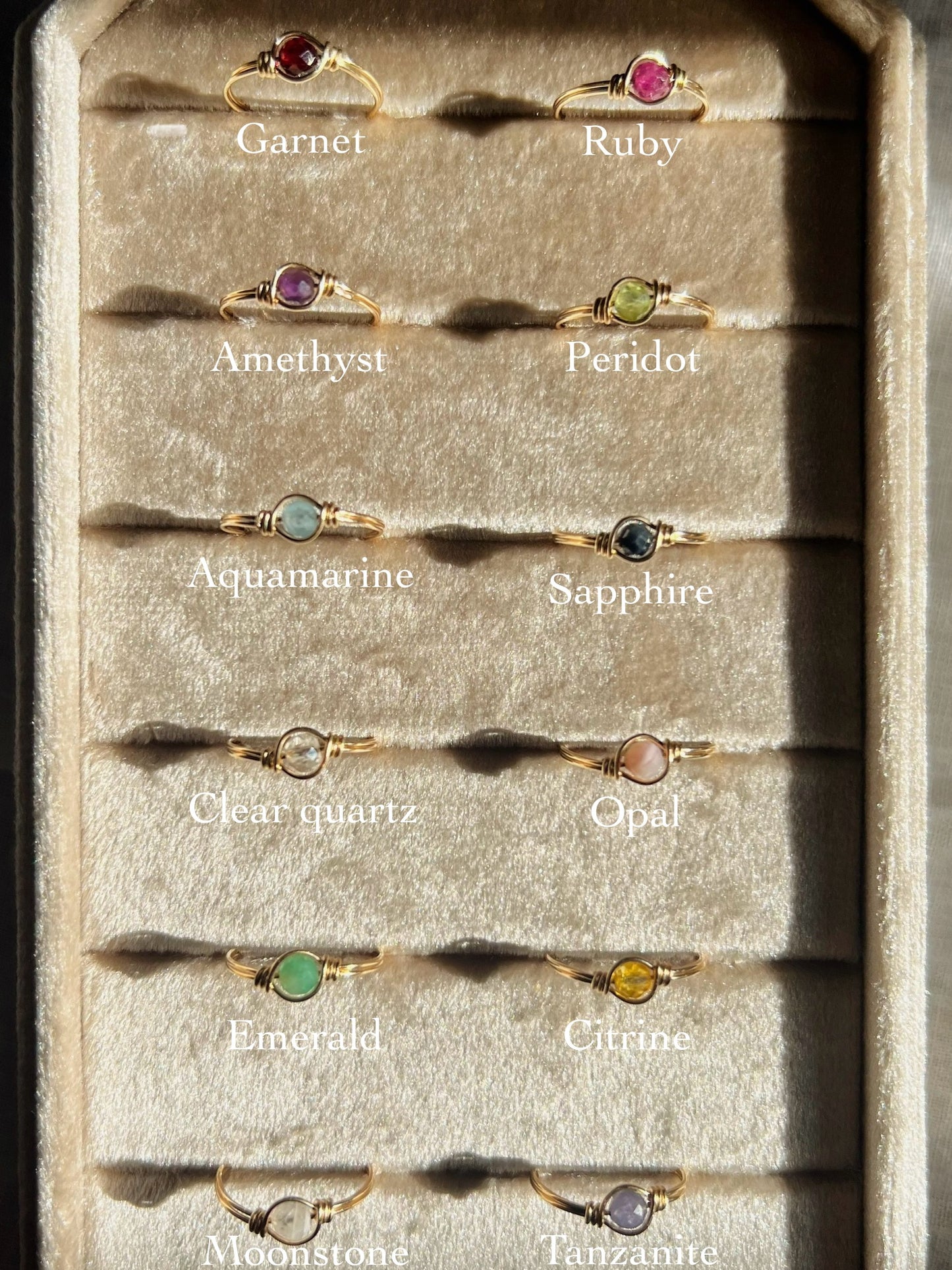 Birthstone Kotsubu Ring | gold-filled