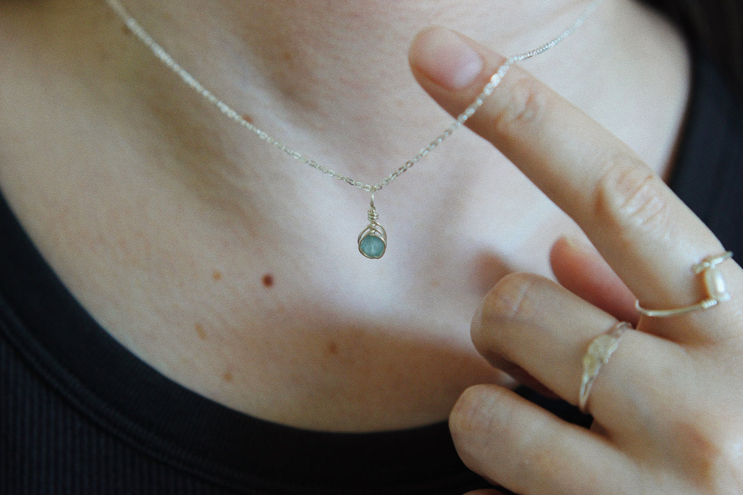 Birthstone Kotsubu Necklace | silver