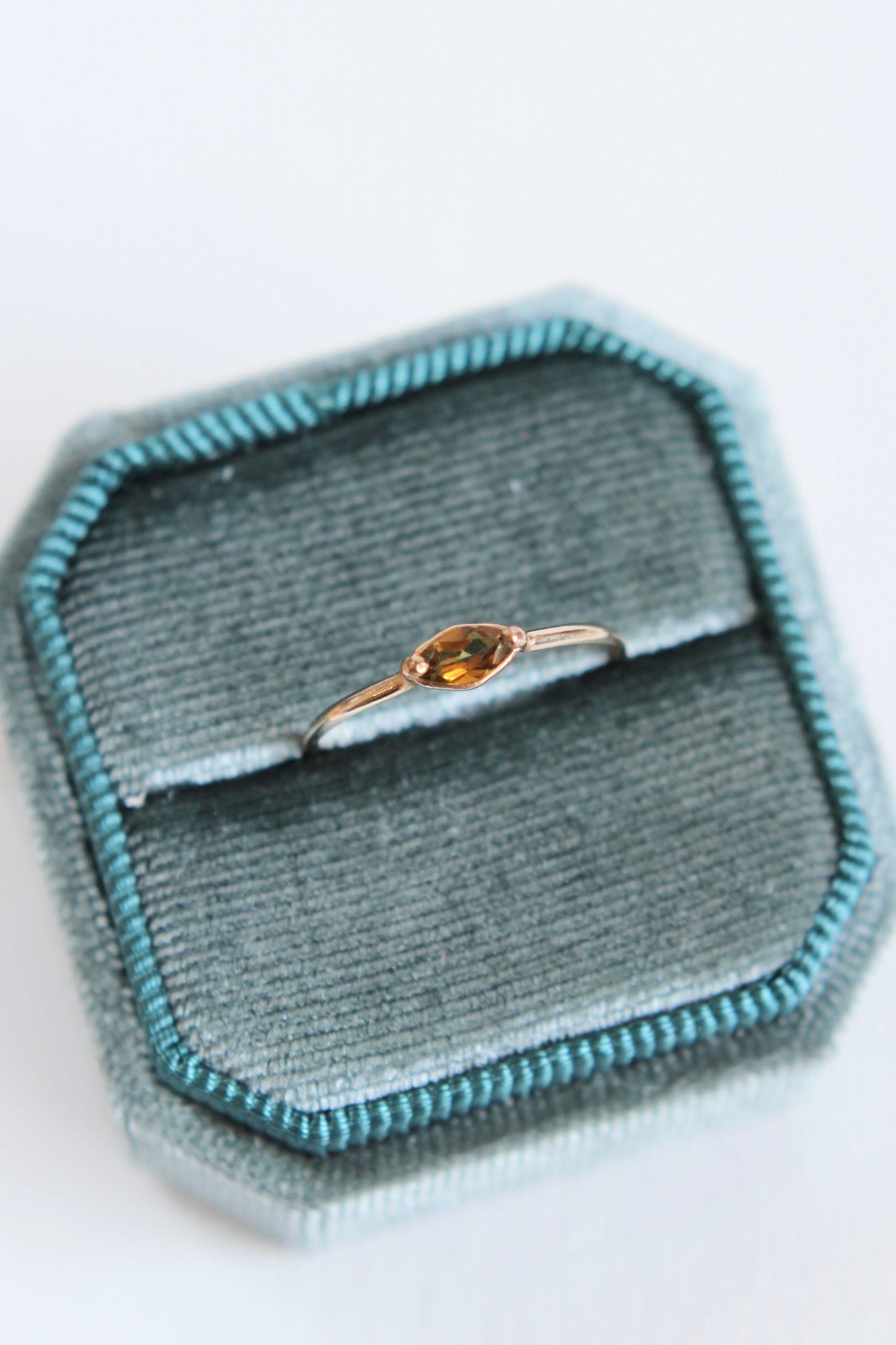 Brown Tourmaline ring | gold-filled | size 8