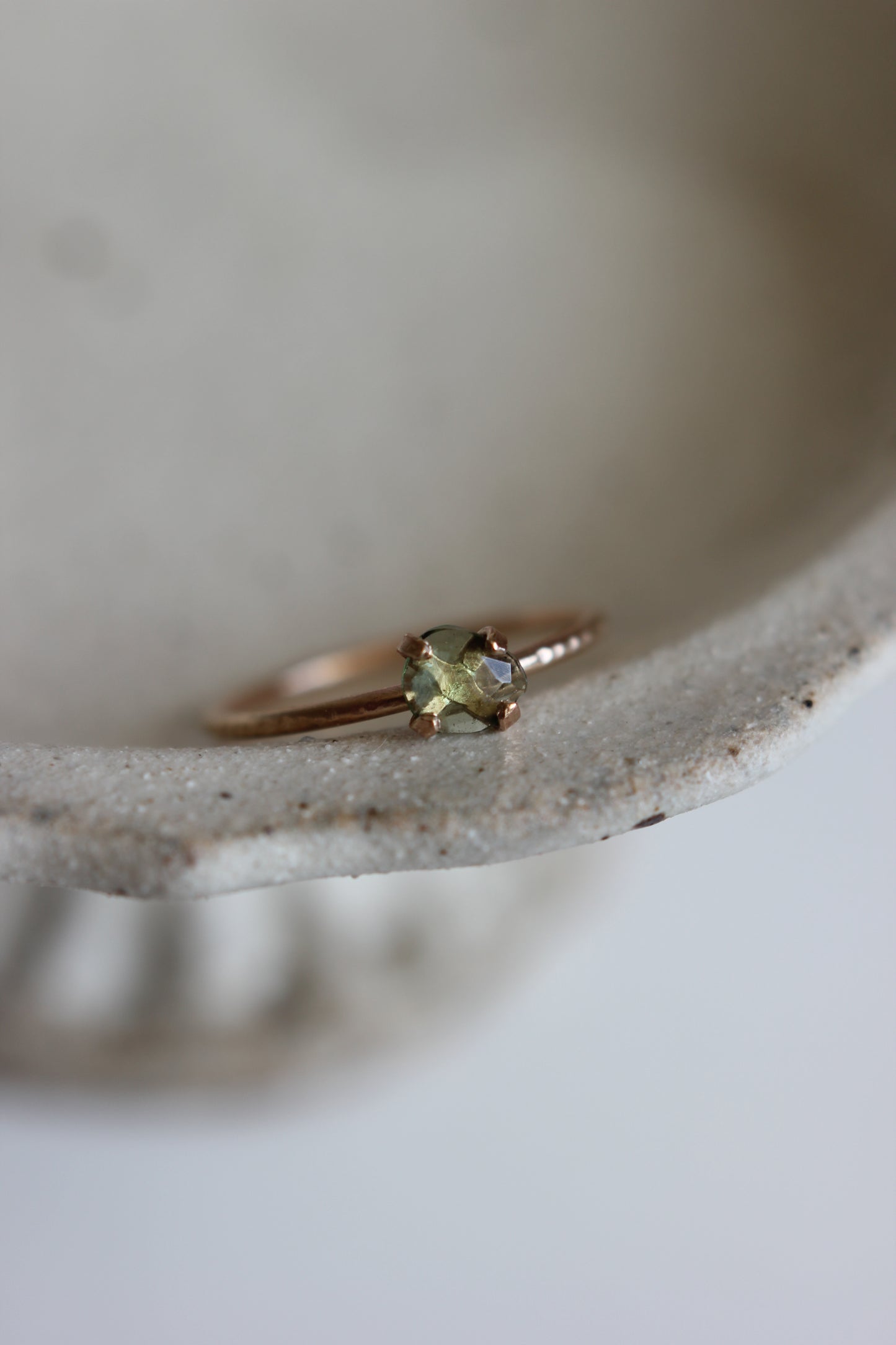 Moldavite Ring | gold-filled | size 7