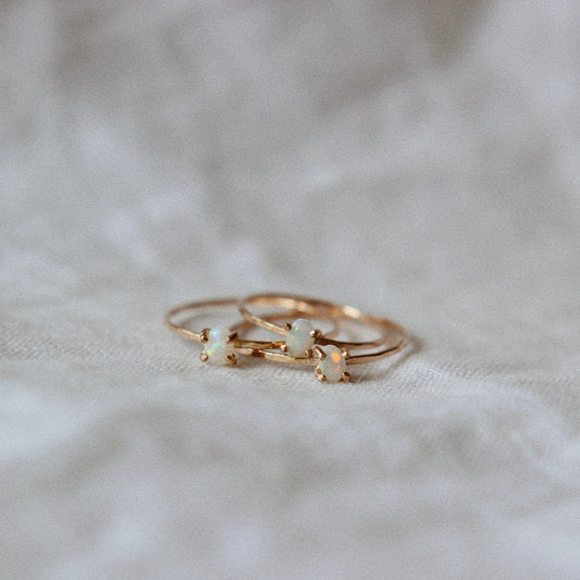 Tiny Opal Rings | gold-filled