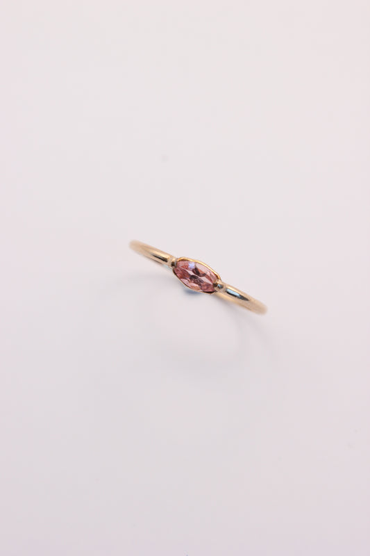 Pink Tourmaline Ring | gold-filled | size 6