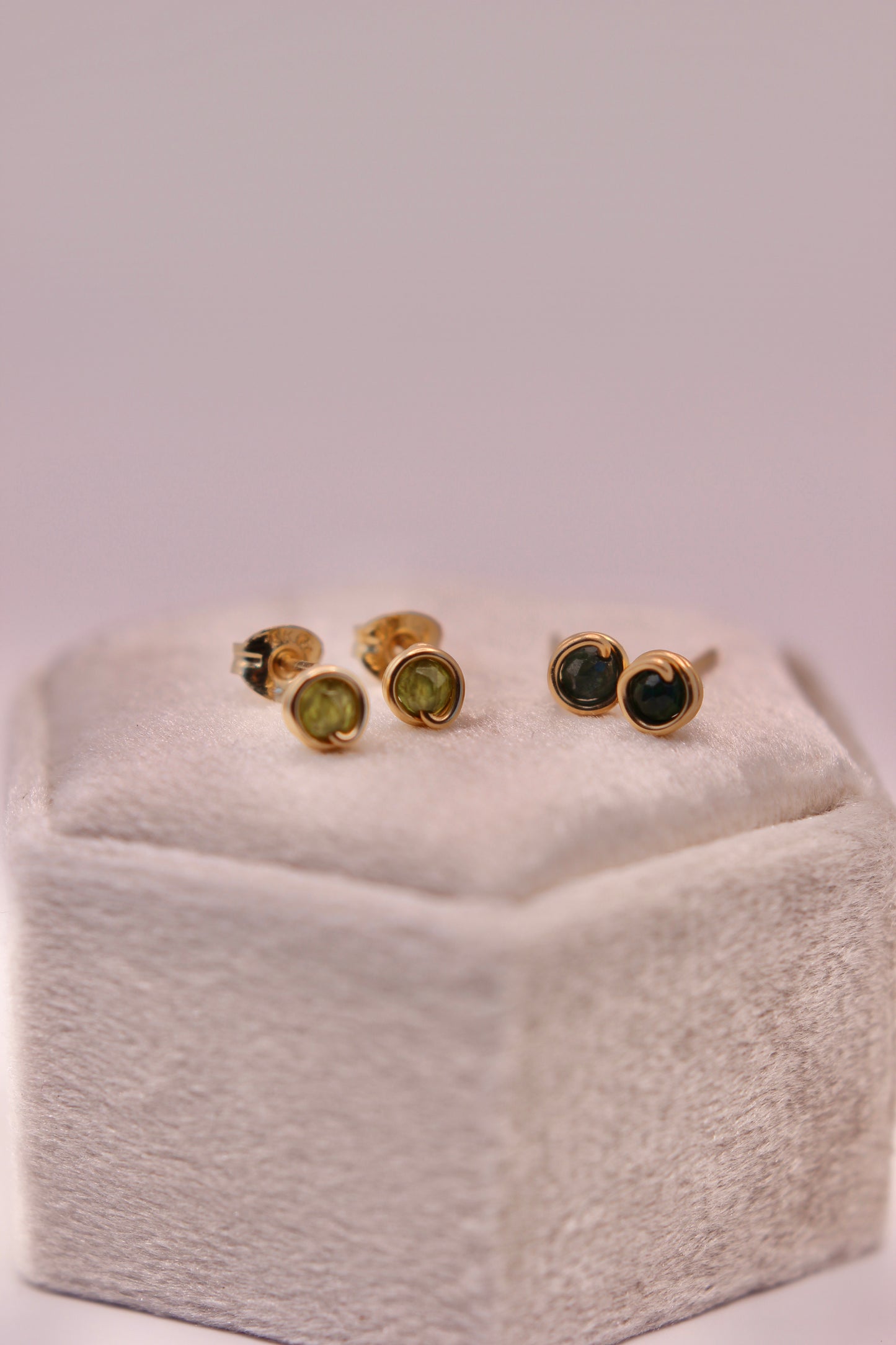 Australian Sapphire Studs | gold-filled