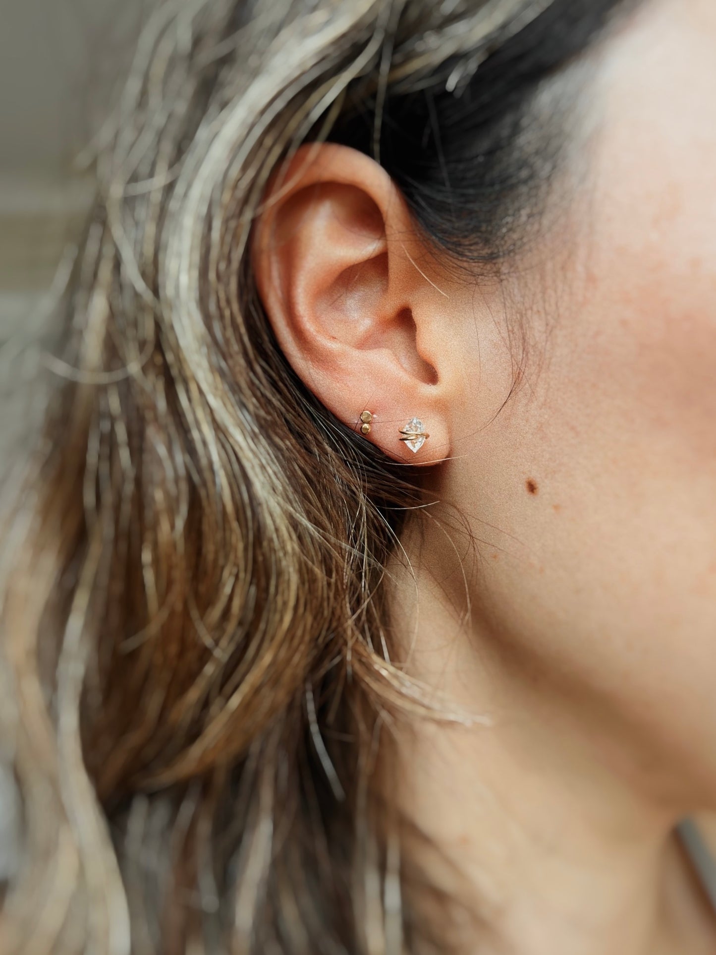 Herkimer Diamond Studs