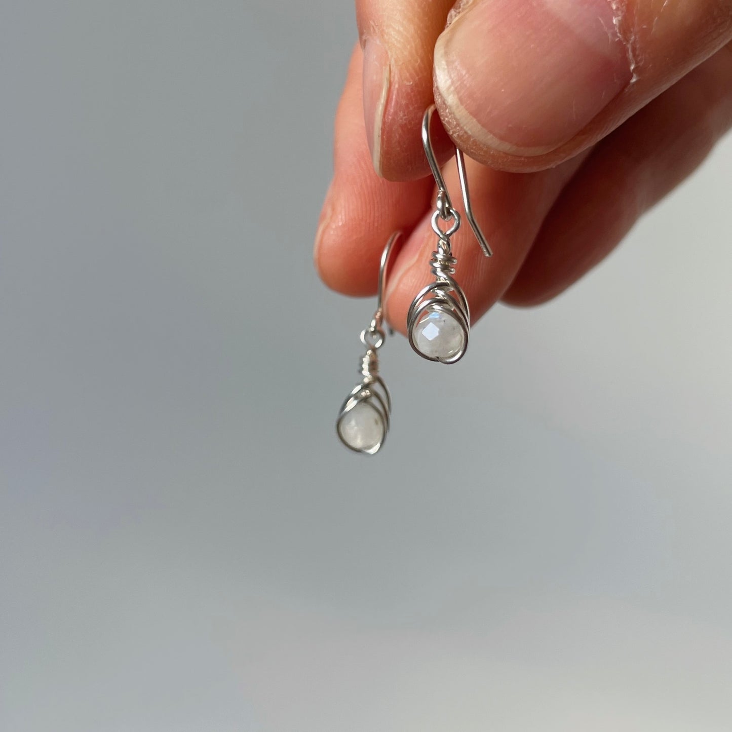 Birthstone Minimal Earrings - Sterling Silver