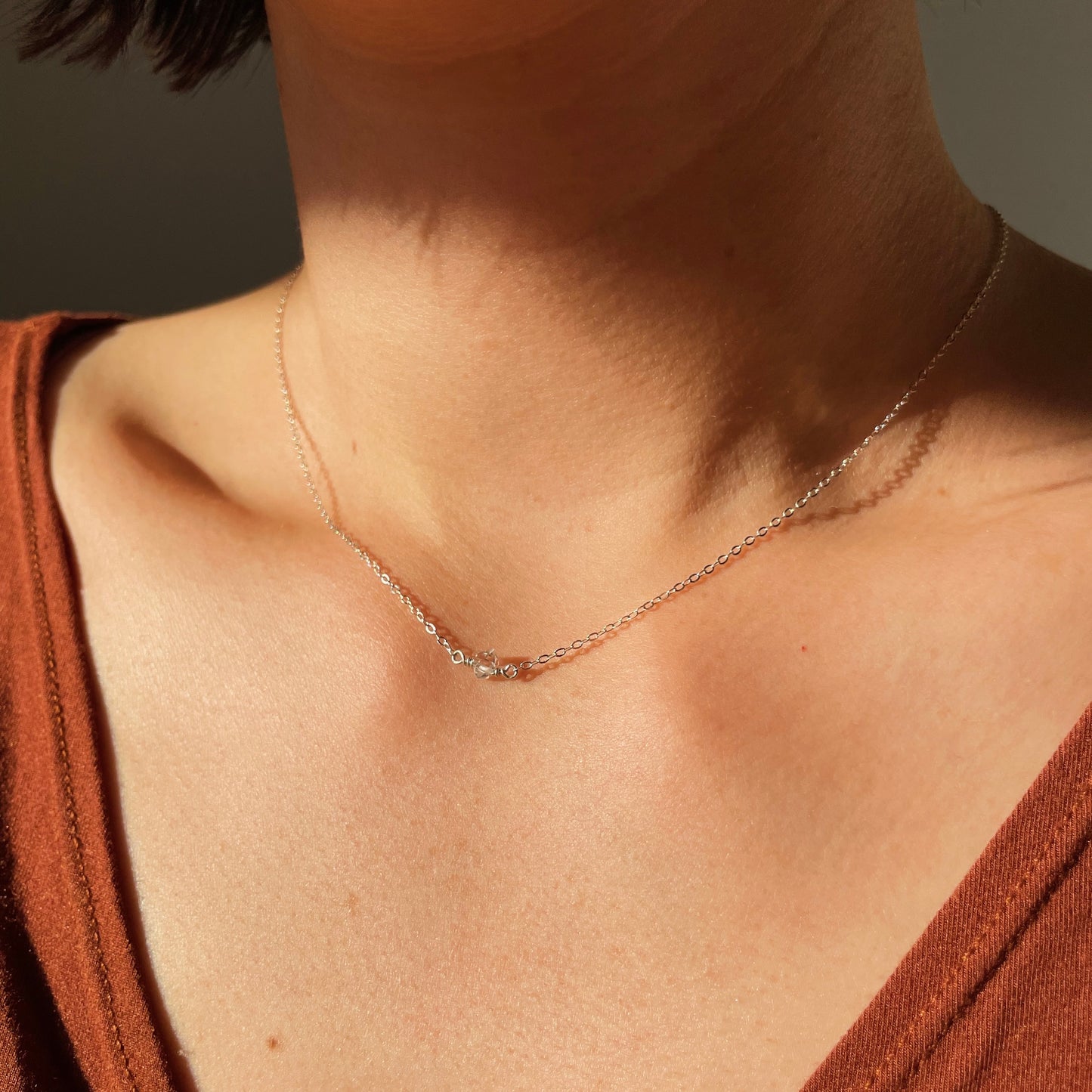Herkimer Diamond Necklace – Sterling Silver