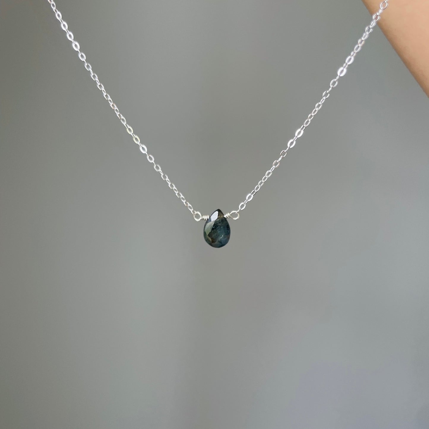 Sapphire necklace – Sterling Silver