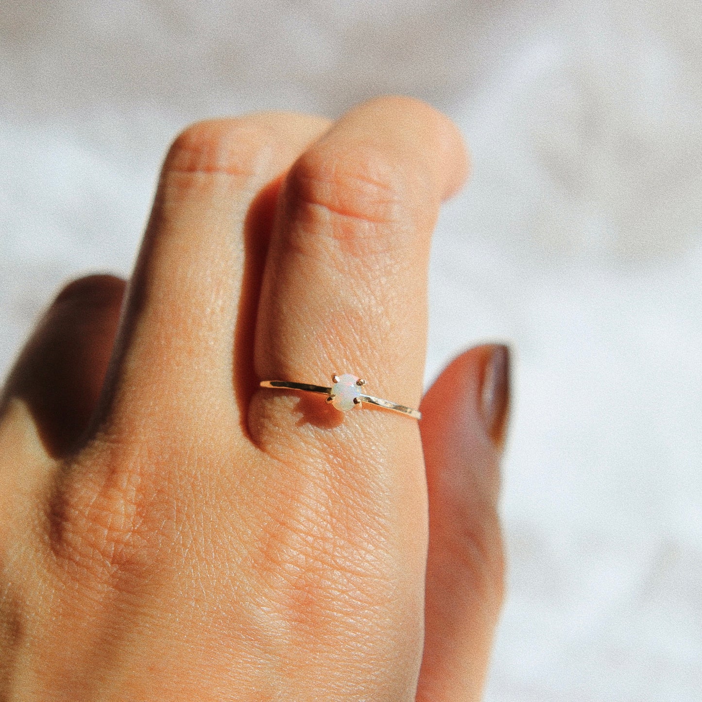 Tiny Opal Rings | gold-filled