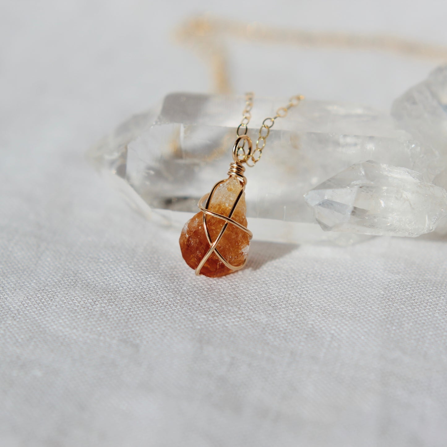 Citrine Necklace - Gold Filled | ONE OF A KIND & READY TO SHIP