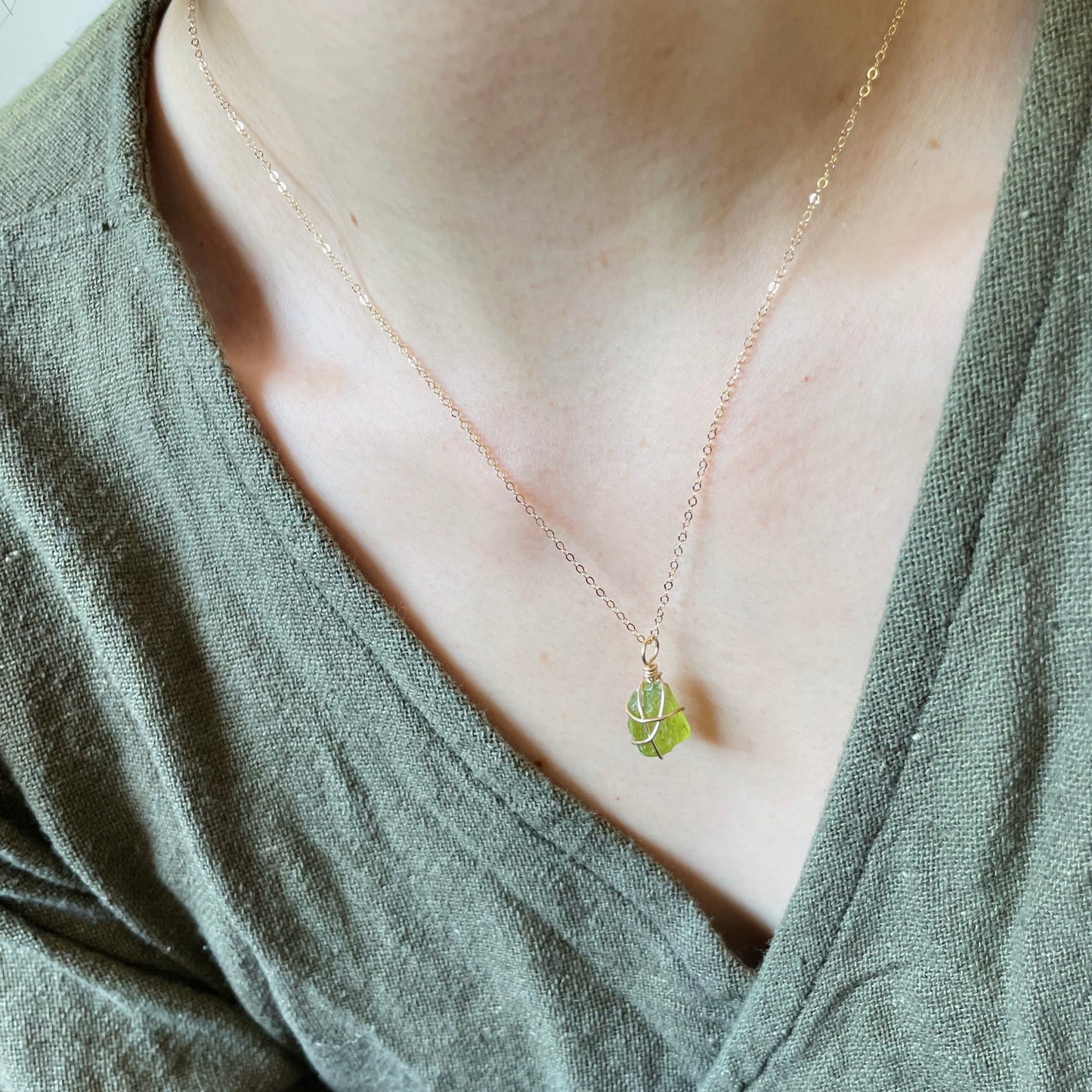 Peridot Necklace | ONE OF A KIND & READY TO SHIP