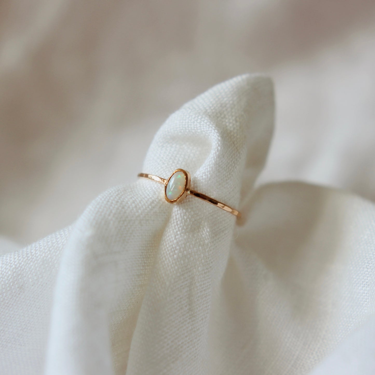 Tiny Opal Ring - size 6  | ONE OF A KIND & READY TO SHIP