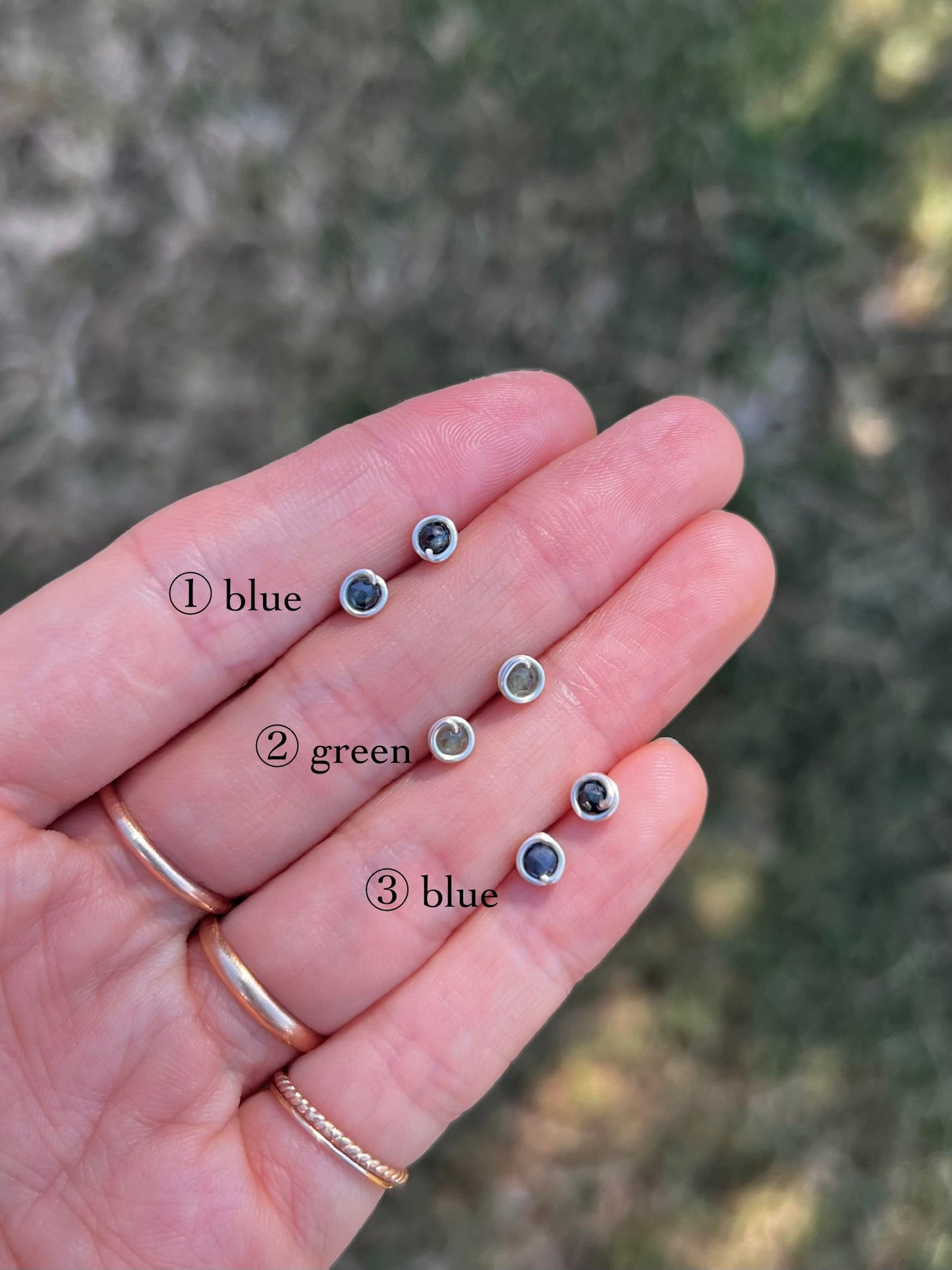 Australian Sapphire Studs | silver