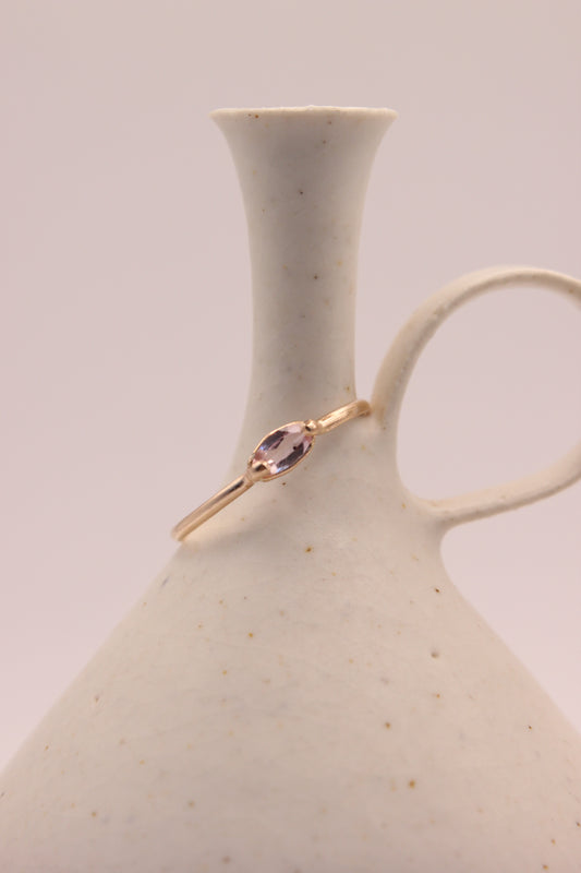 Pale Pink Tourmaline Ring | gold-filled | size 7.75