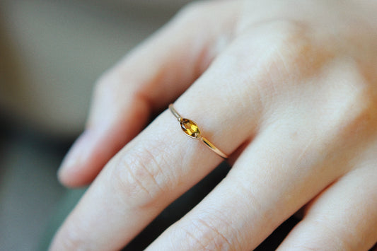 Brown Tourmaline ring | gold-filled | size 8