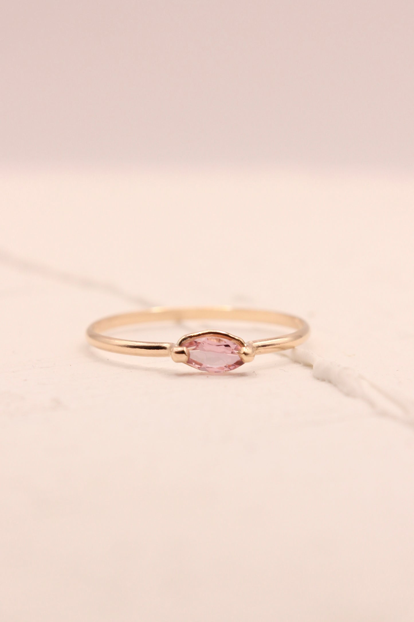 Pink Tourmaline Ring | gold-filled | size 7