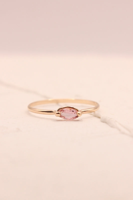 Pink Tourmaline Ring | gold-filled | size 7