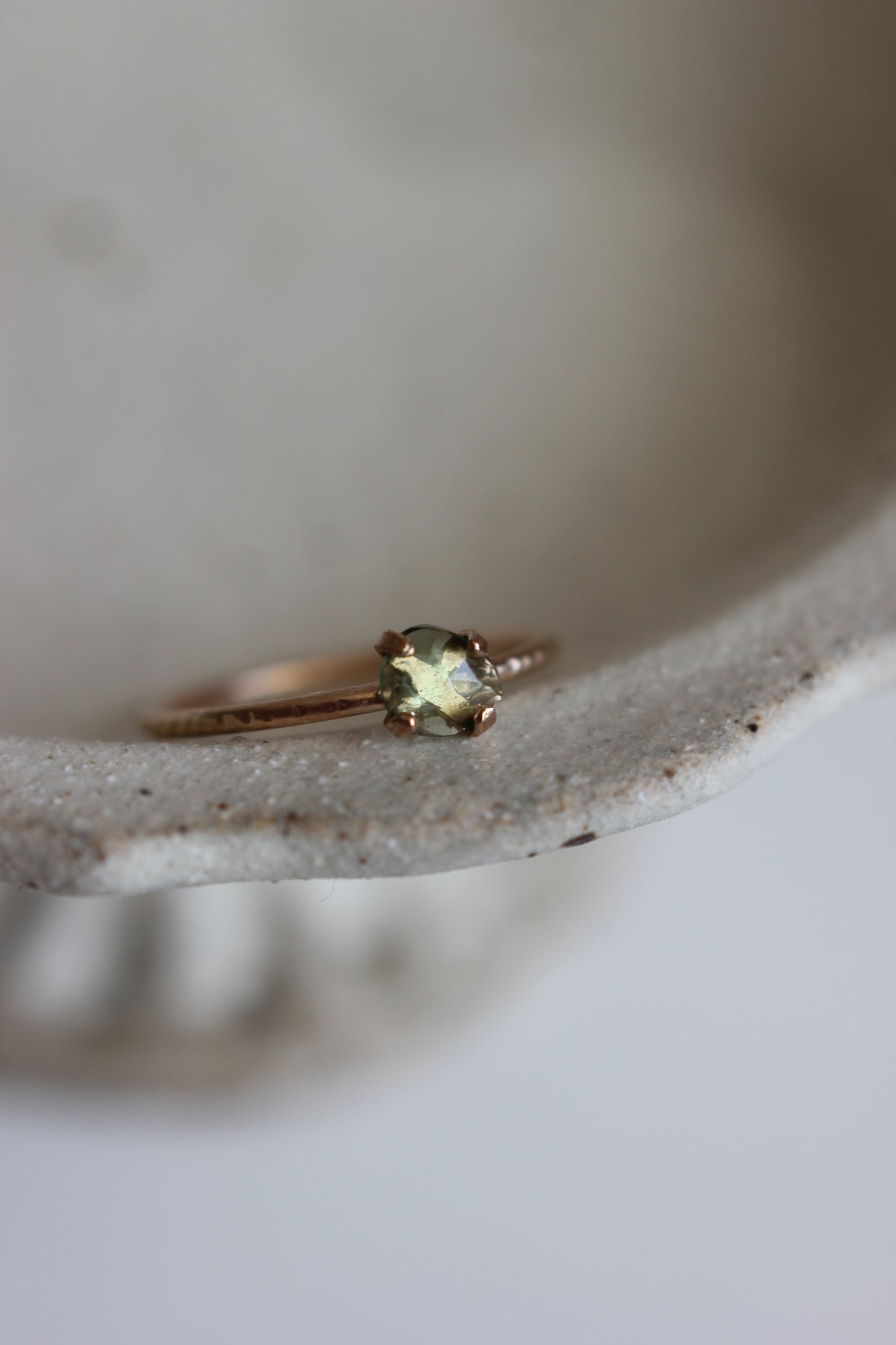 Moldavite Ring | gold-filled | size 7