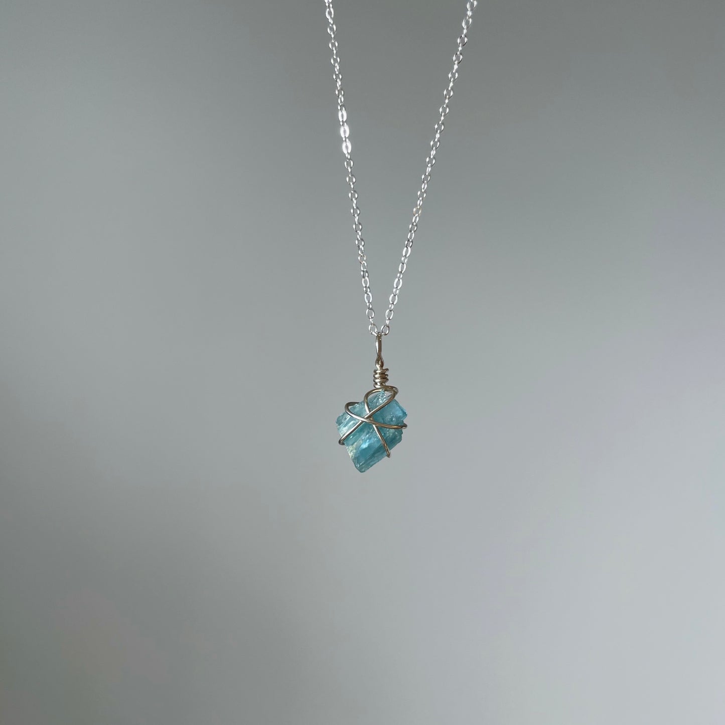 Aquamarine Necklace – Silver