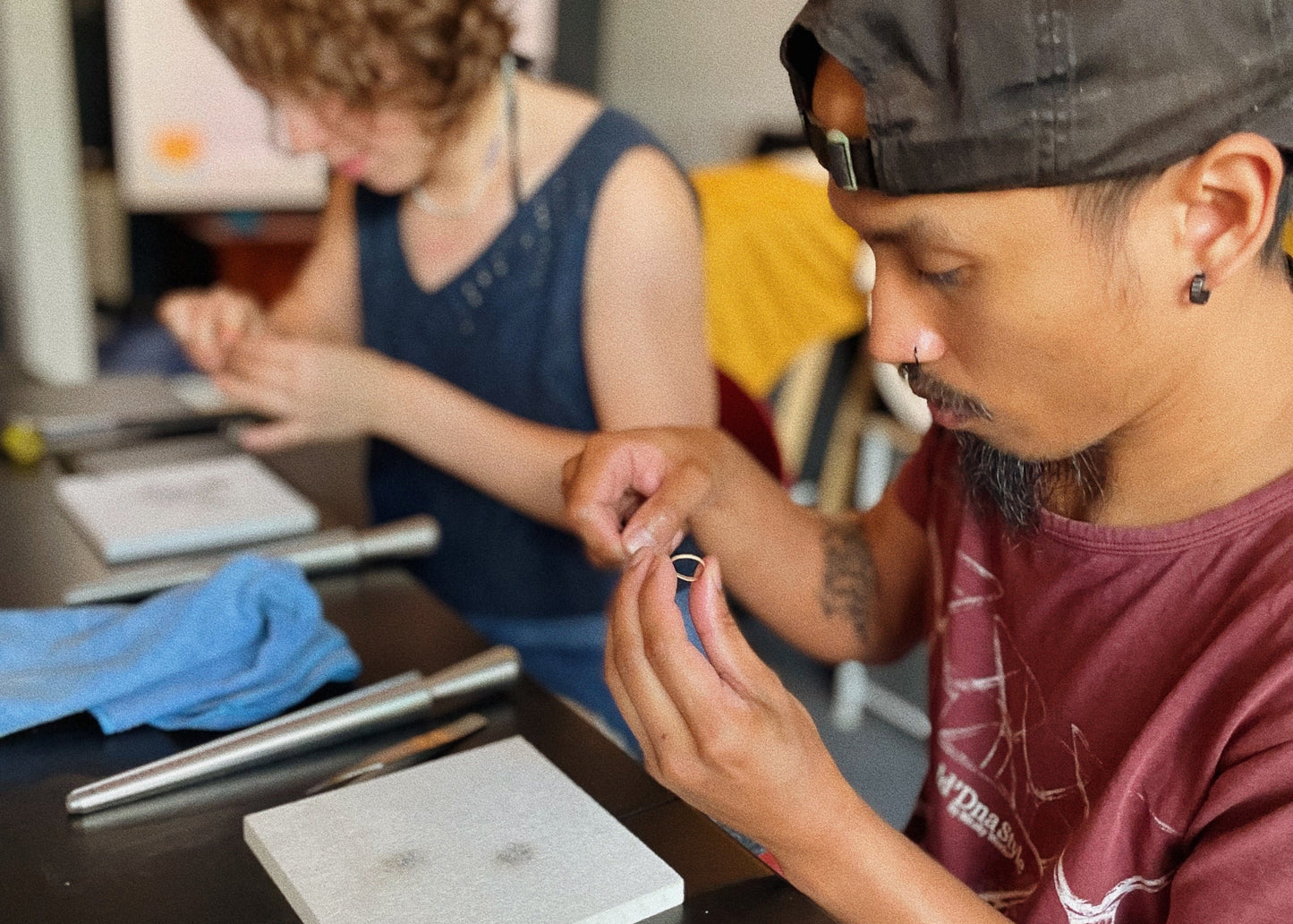 Gold-filled Ring Making Class | make two stacking rings