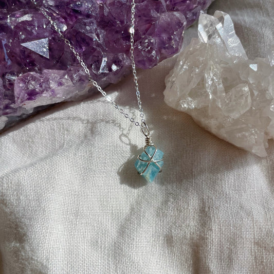 Aquamarine Necklace – Silver