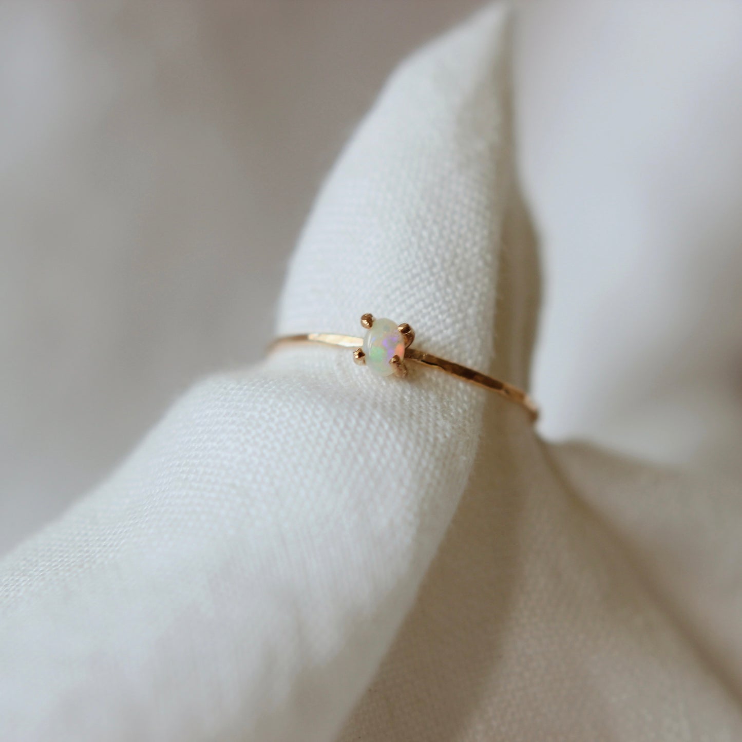 Tiny Opal Rings - Gold Filled   | ONE OF A KIND & READY TO SHIP