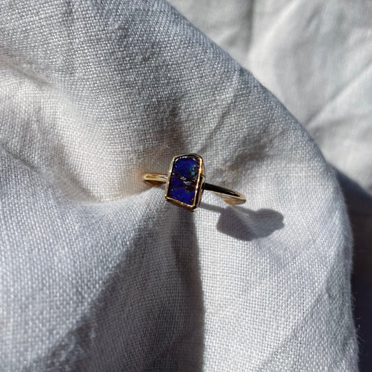 Boulder Opal Ring Gold – Size 7.5
